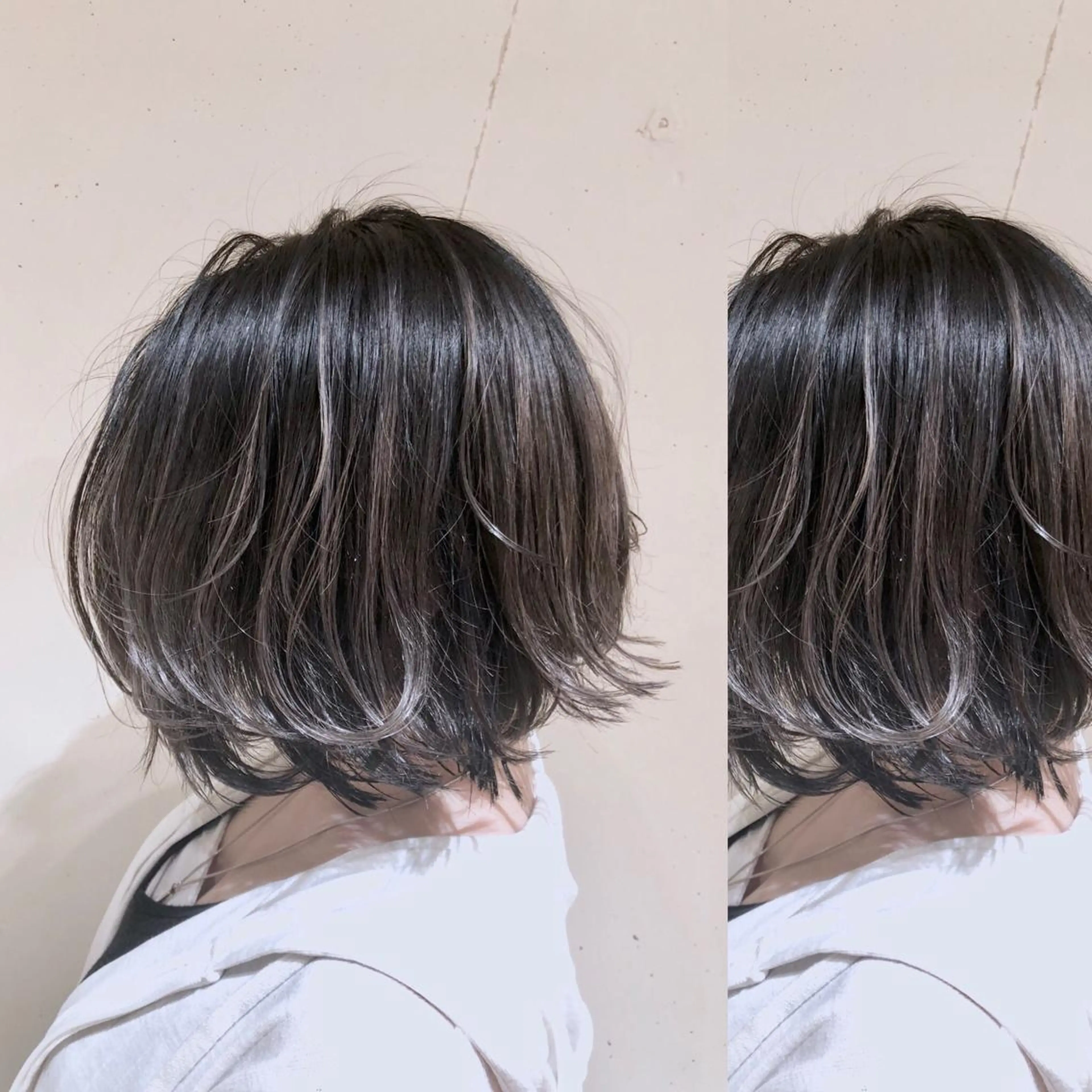 ショート カラー パーマ ヘアアレンジ 切りっぱなしボブ ベージュカラー ブリーチ ブルーカラー ブラウンカラー 【ツヤ髪美容師】 ツダケイスケのヘアスタイル