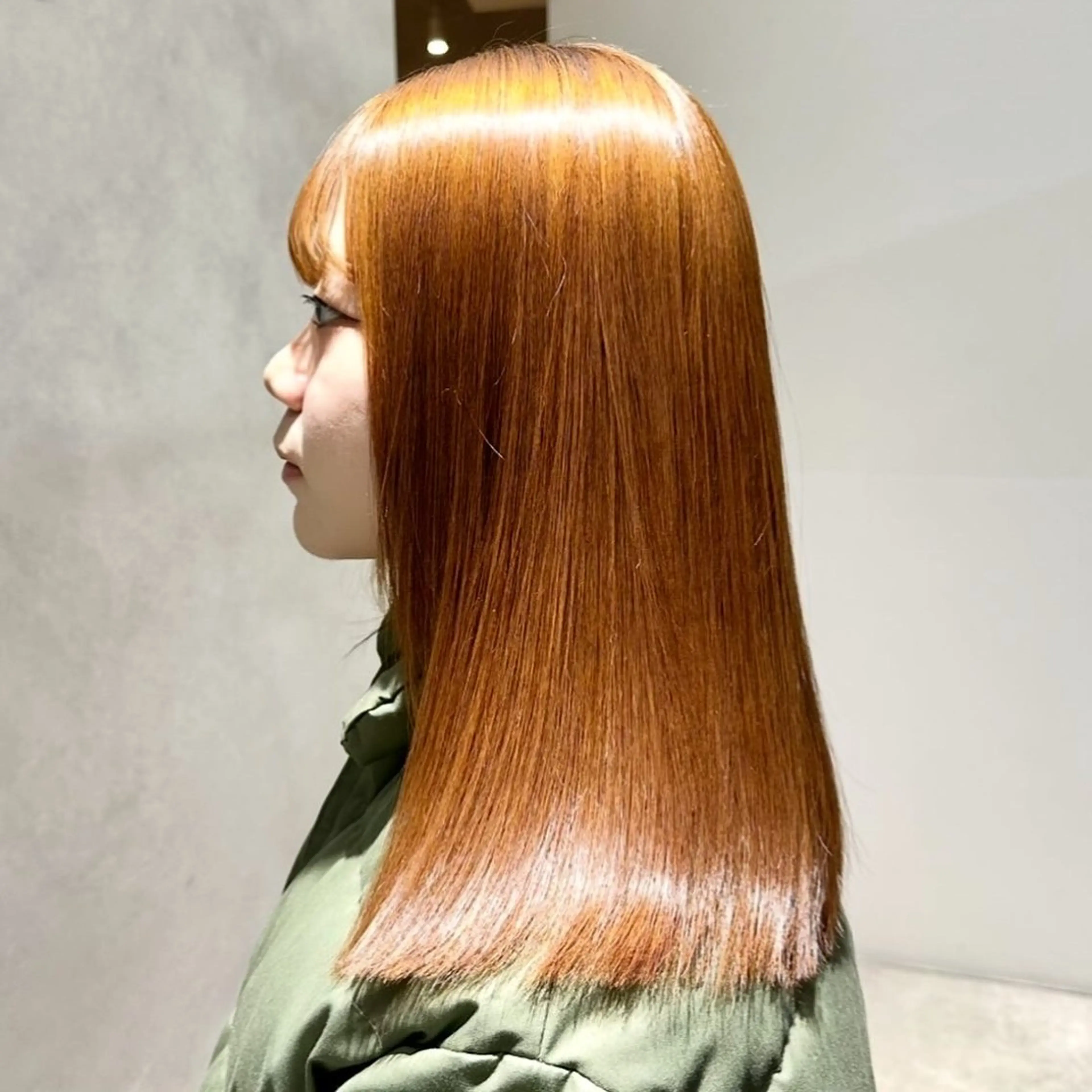 セミロング カラー パーマ ヘアアレンジ セミロングパーマ 髪質改善 縮毛矯正 トリートメント ストレートパーマ 縮毛矯正 トリートメント salowin新宿East3階所属・艶美髪/髪質改善 /縮毛矯正/木元渓太のヘアスタイル