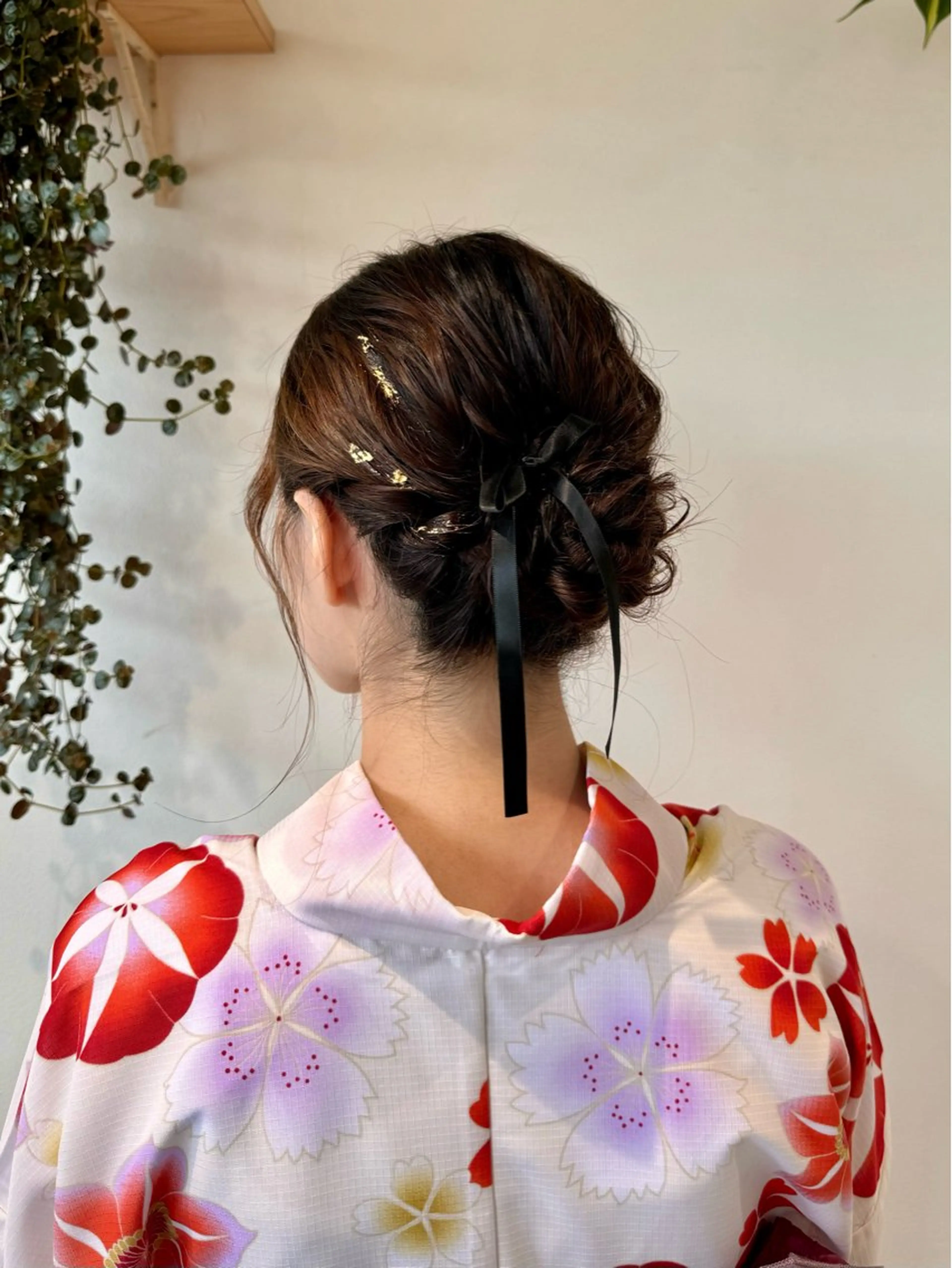 ミディアム ヘアアレンジ お団子ヘア ボブ 着付け 𝙎𝙚𝙞𝙧𝙖 ☆カット/パーマのヘアスタイル