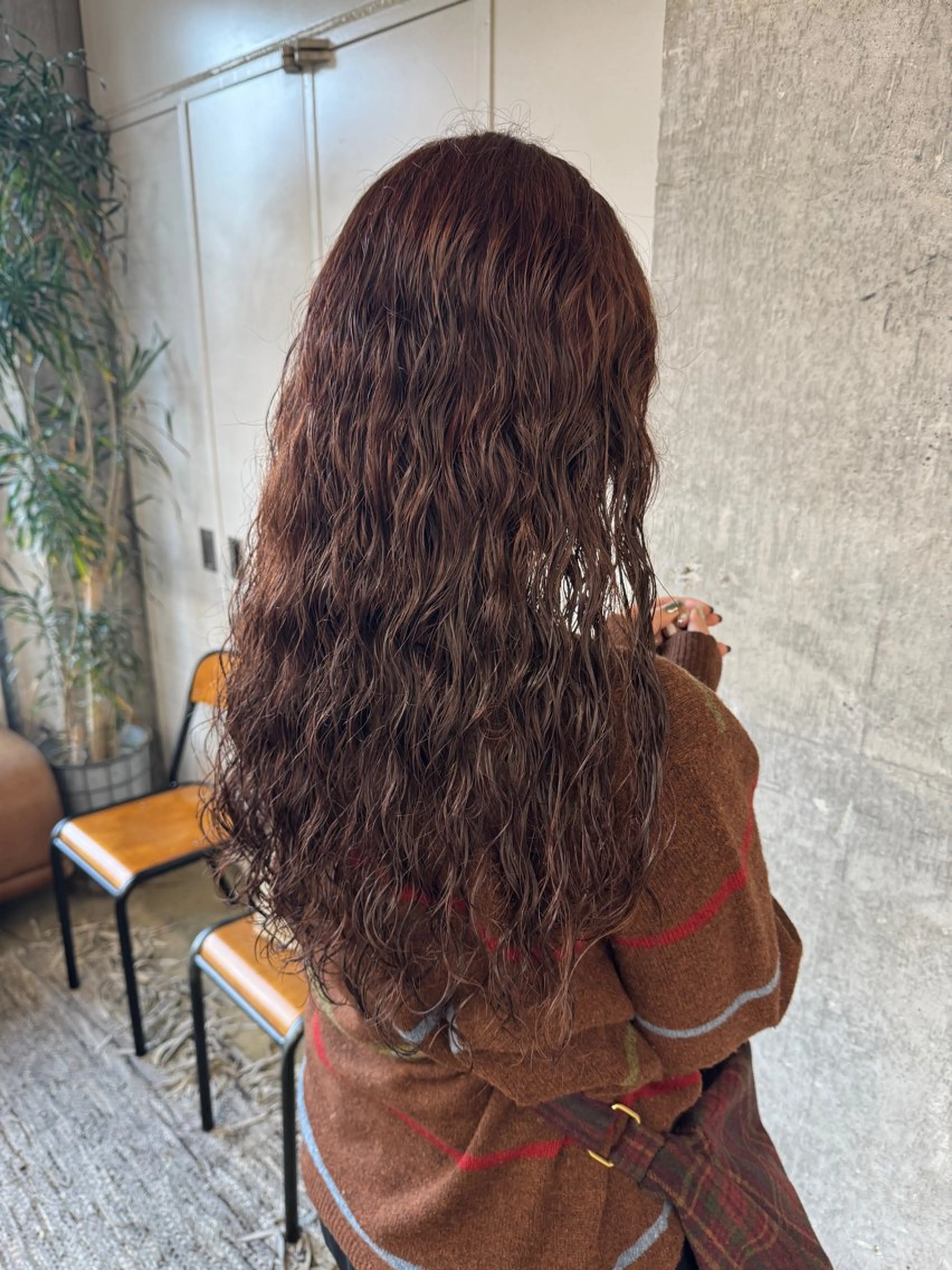 ロング カラー パーマ カット ヘアカラー パーマ トリートメント 森田遥奈/透明感カラ ー/似合わせカットのヘアスタイル