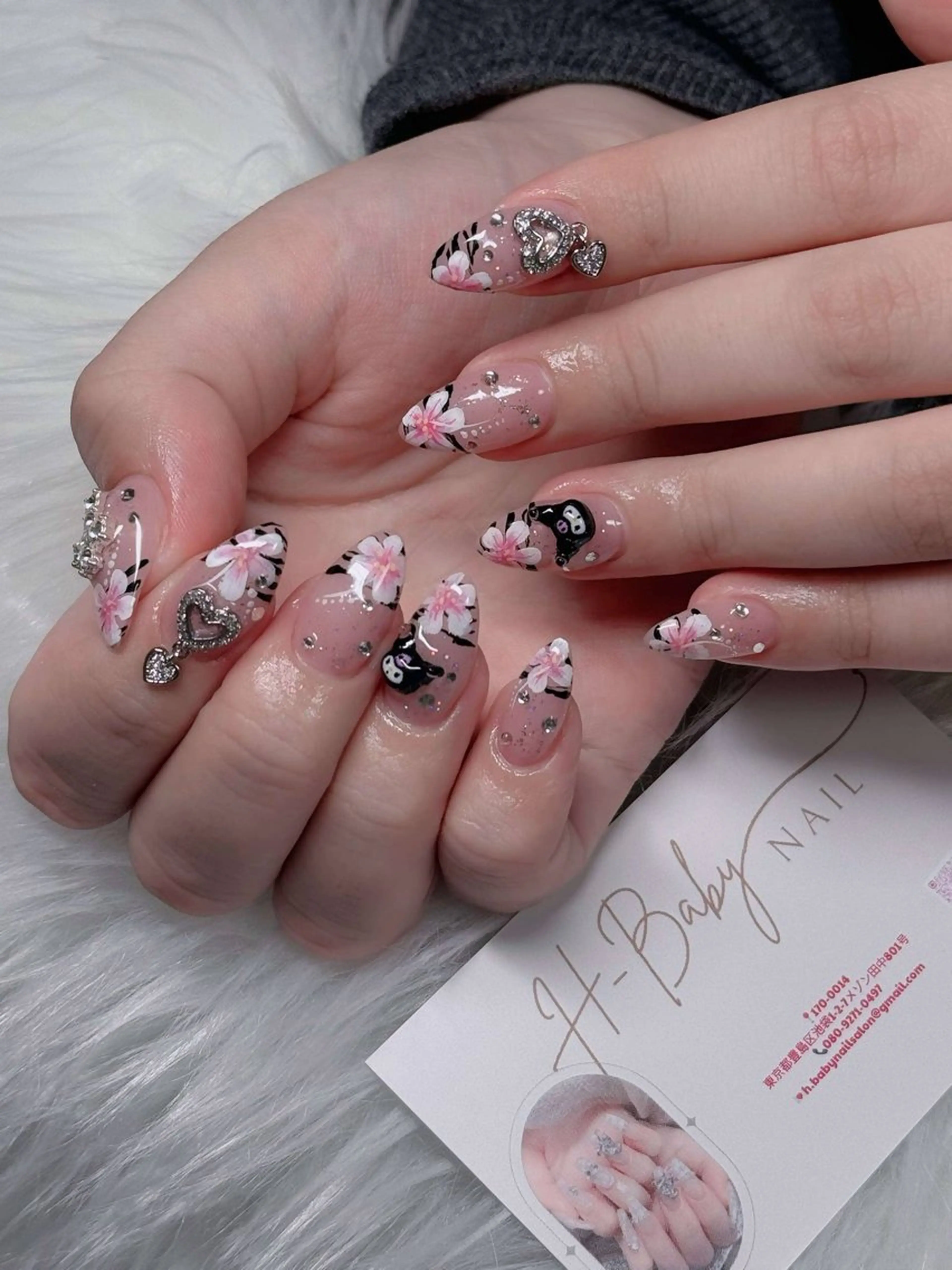 ネイル フレンチネイル ジェルネイル ハロウィン キラキラネイル 韓国ネイル H.baby Nail Salonのネイルデザイン