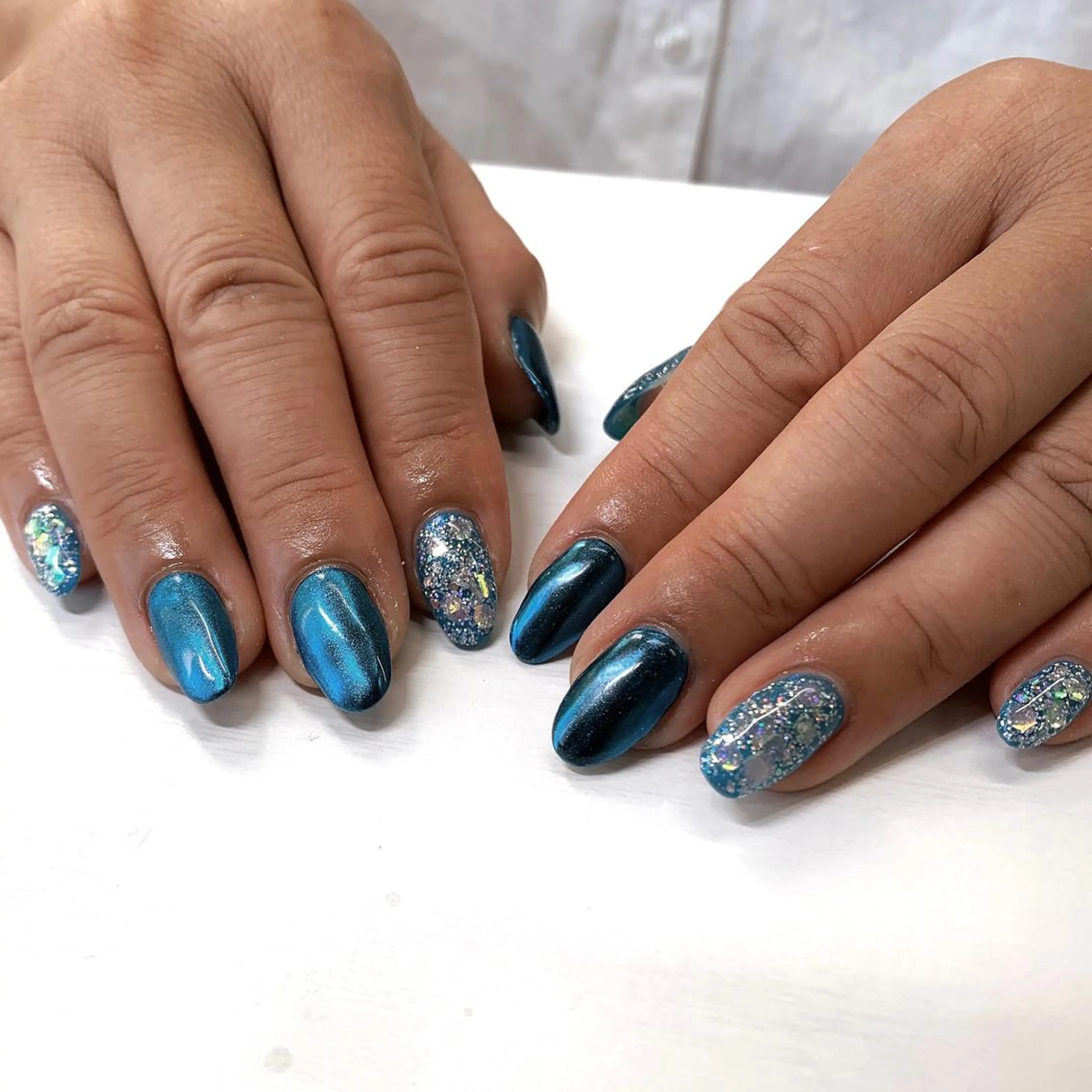 ネイル ハンドネイル καρδιά -ｶﾙﾃﾞｨｱ-のネイルデザイン