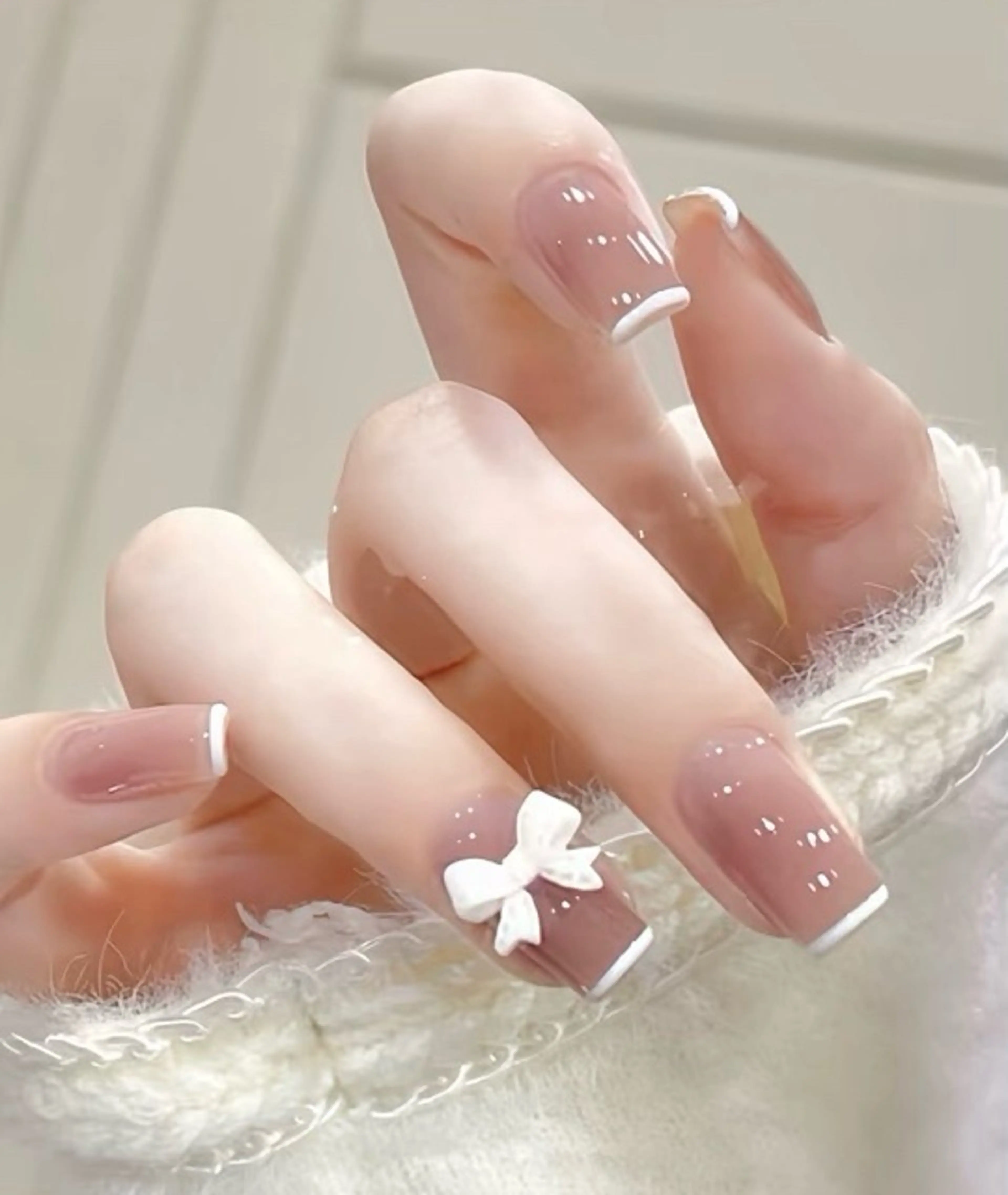 ネイル 長さ出し フレンチネイル ジェルネイル 韓国ネイル マグネットネイル sun nail池袋 モデル募集のネイルデザイン