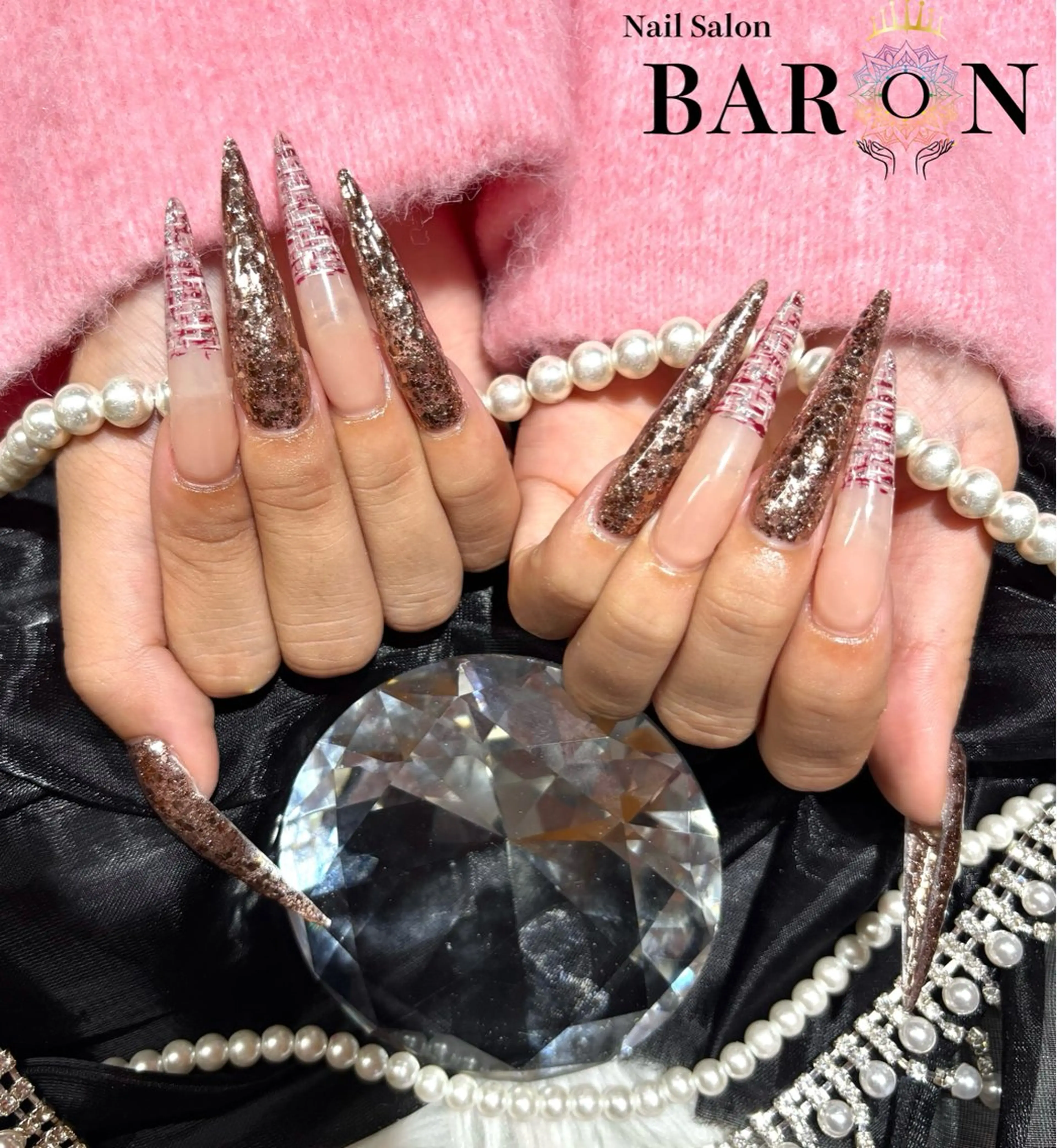 ネイル 持ち込み スカルプネイル BARON SAKIのネイルデザイン