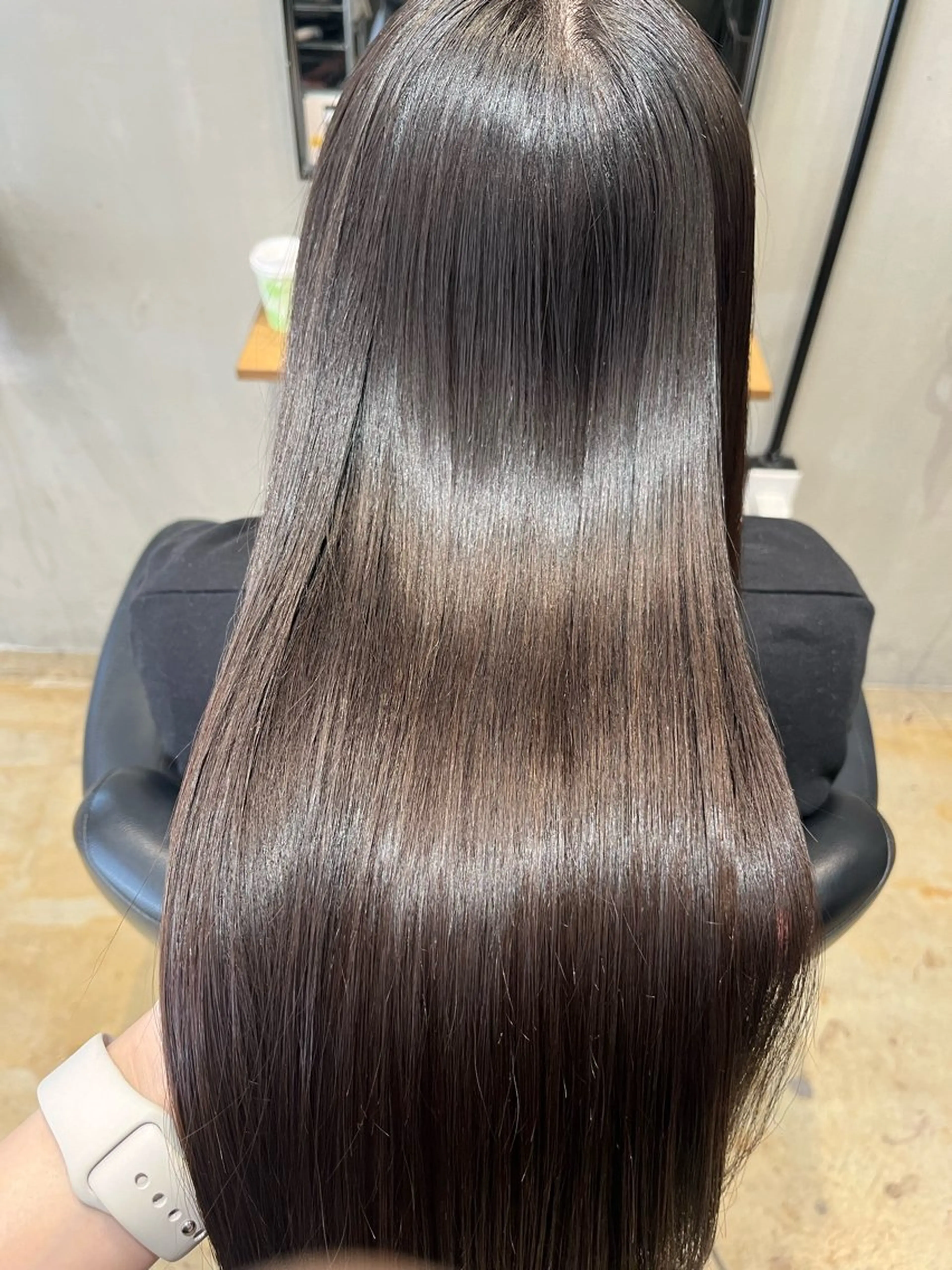 ロング レイヤーカット ロング トリートメント みわ/博多 ブリーチ/メンズヘアのヘアスタイル