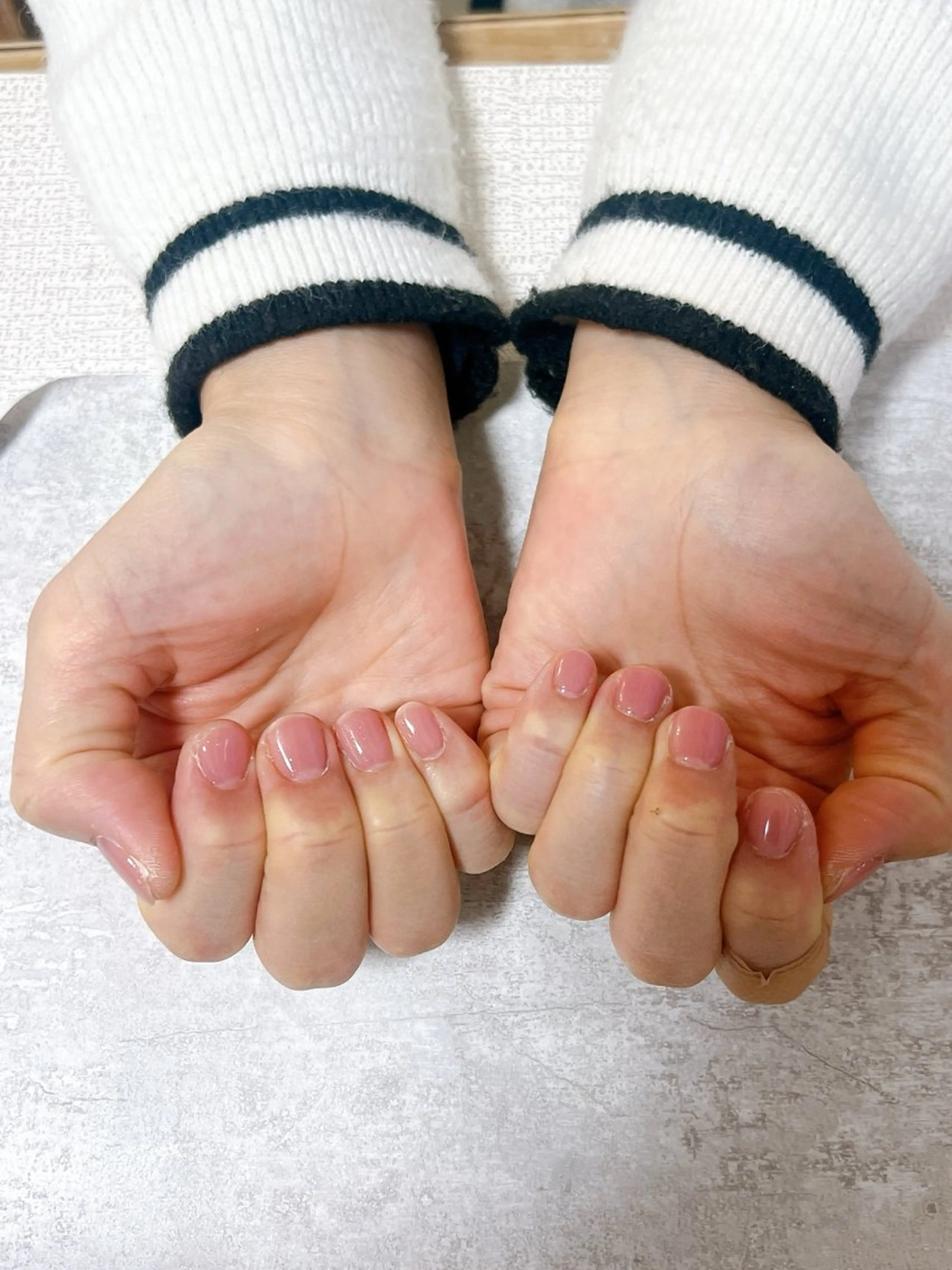 ネイル オーロラネイル フットネイル フレンチネイル ジェルネイル ハート ハンドネイル Mogu nail 二子玉川のネイルデザイン