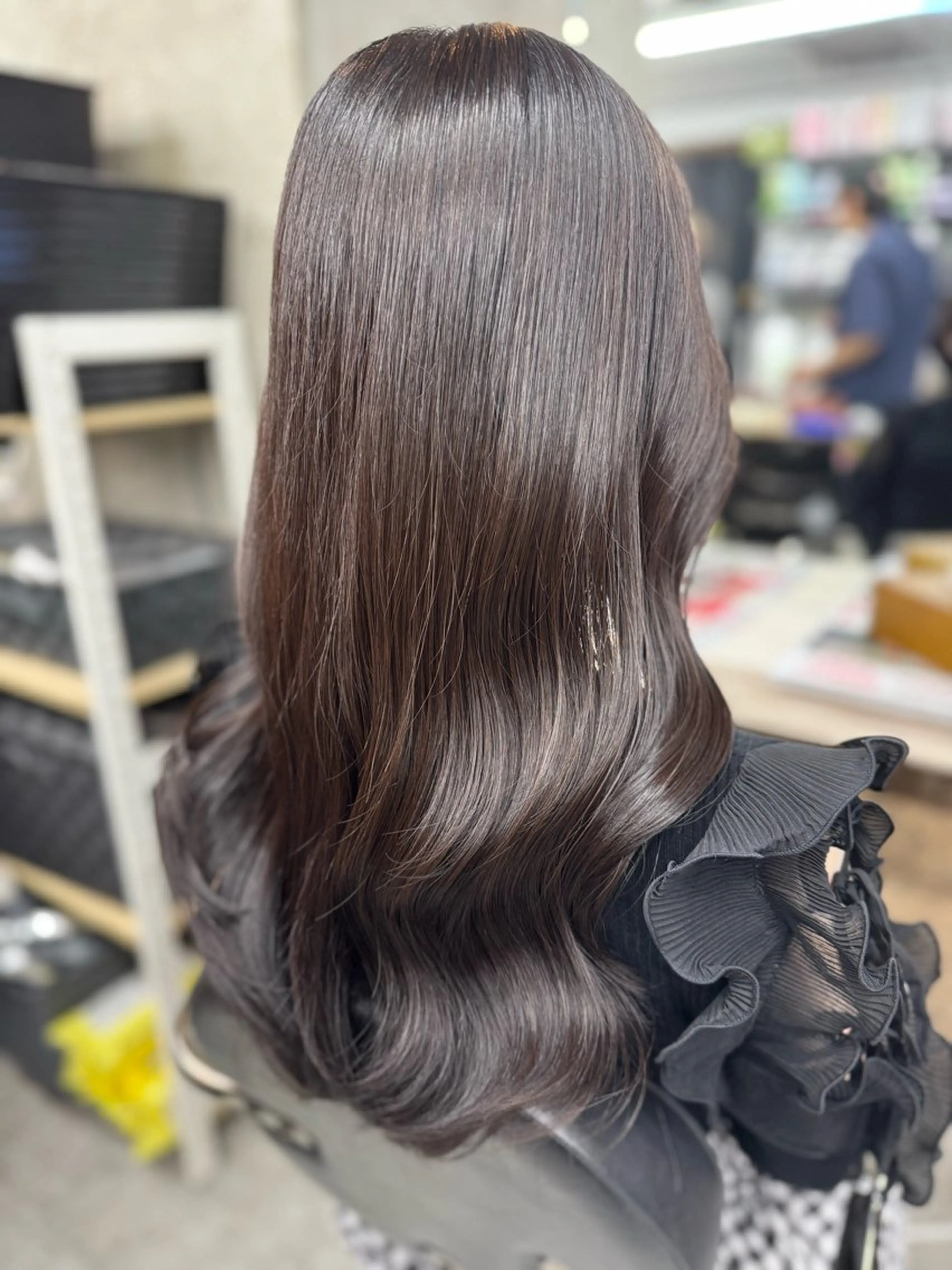 ロング カット ヘアカラー トリートメント 🌟髪質改善ケアカラ ー美髪縮毛矯正y🌟のヘアスタイル