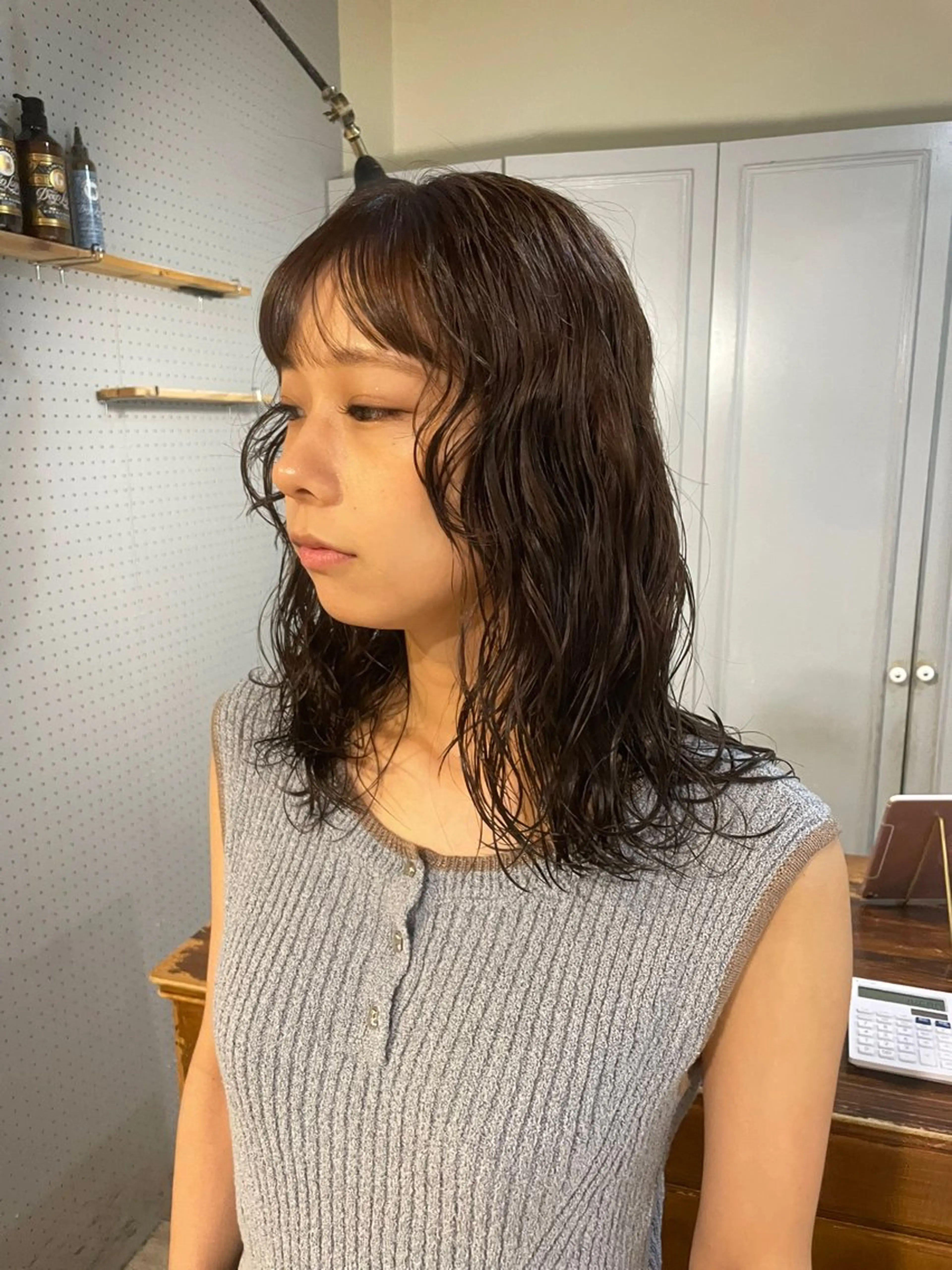 ミディアム パーマ カット パーマ 🤩噂のMr.髪ポジ ティブ®️yu🤩のヘアスタイル