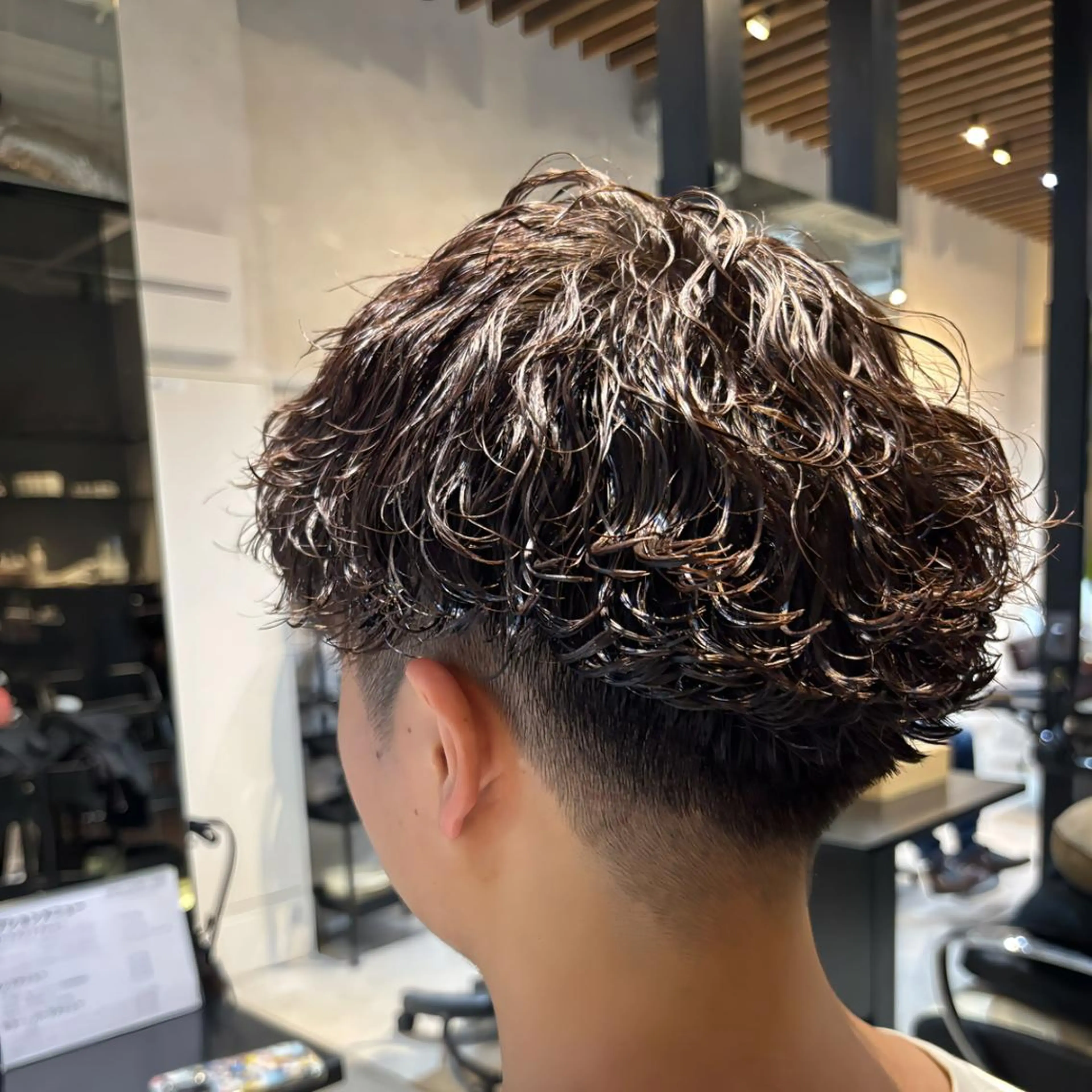 ショート カット パーマ ONE.STOP. LABO/メンズのヘアスタイル