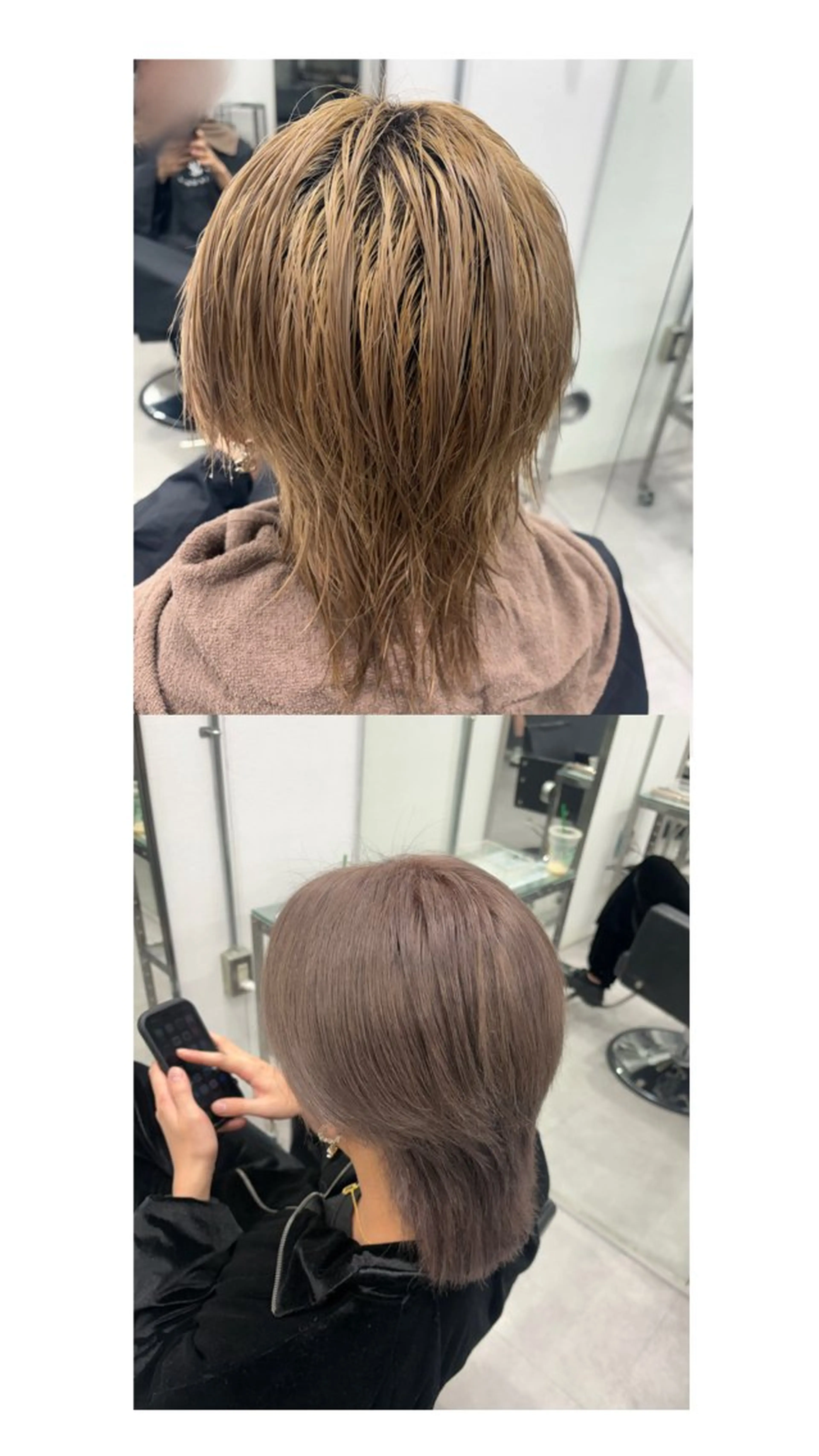 カラー ブリーチ グレージュ ヘアカラー Mi yuのヘアスタイル
