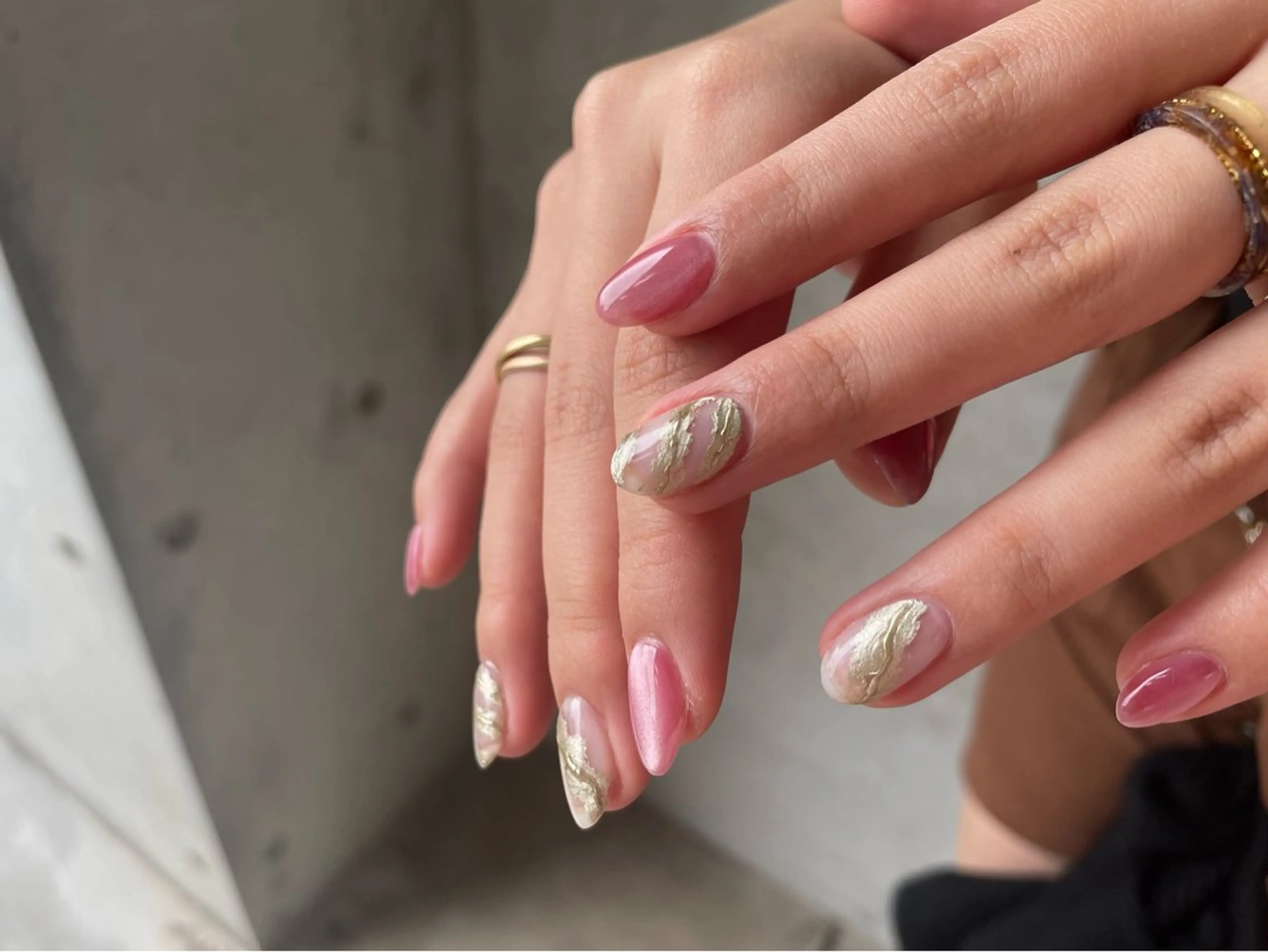 ネイル アートネイル オーロラネイル ジェルネイル 韓国ネイル マグネットネイル ハンドネイル MARU NAIL manamiのネイルデザイン