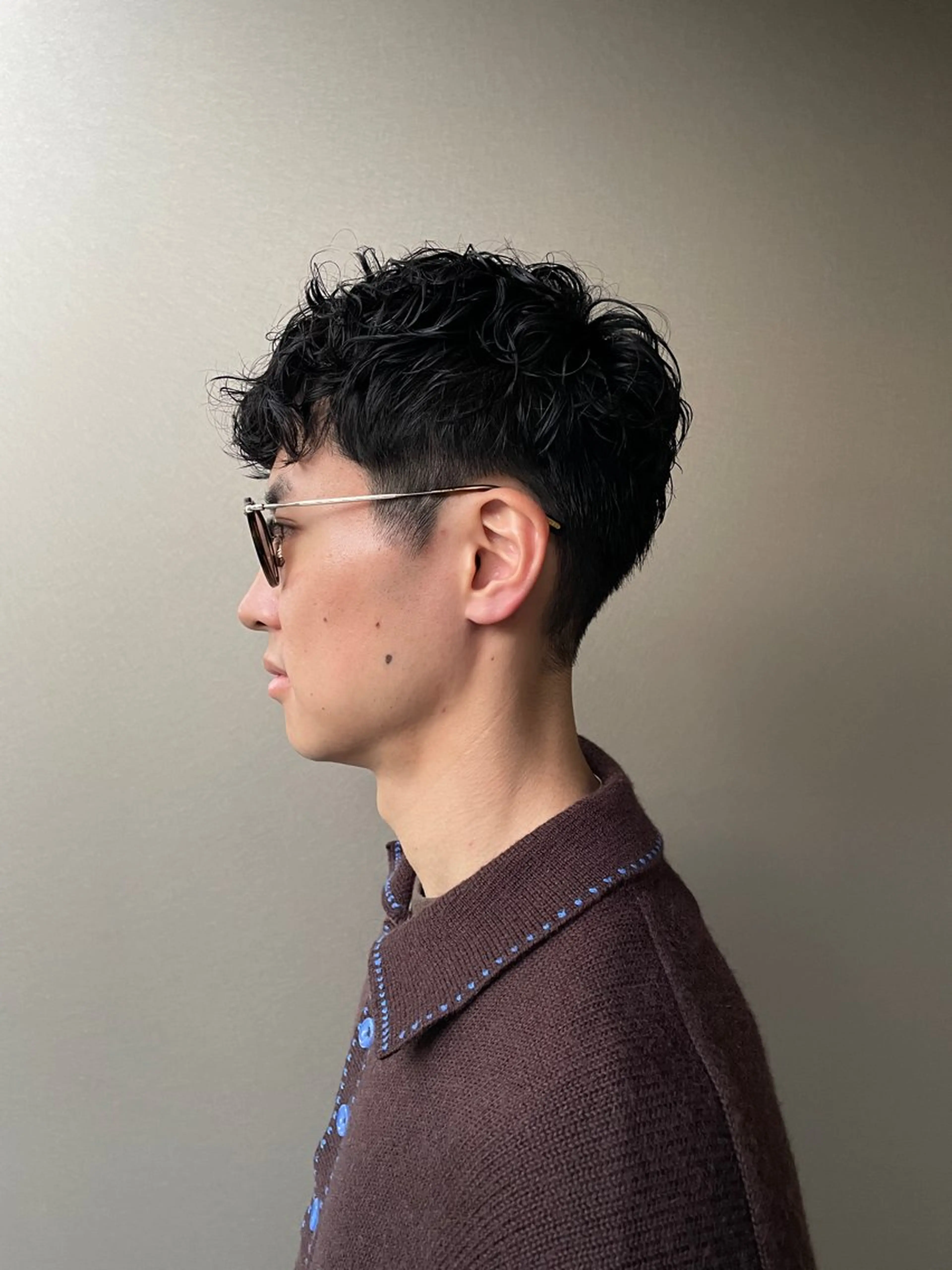 ショート カラー パーマ メンズ カット ヘアカラー トリートメント 表参道/髪質改善・ 透明感 colorのヘアスタイル