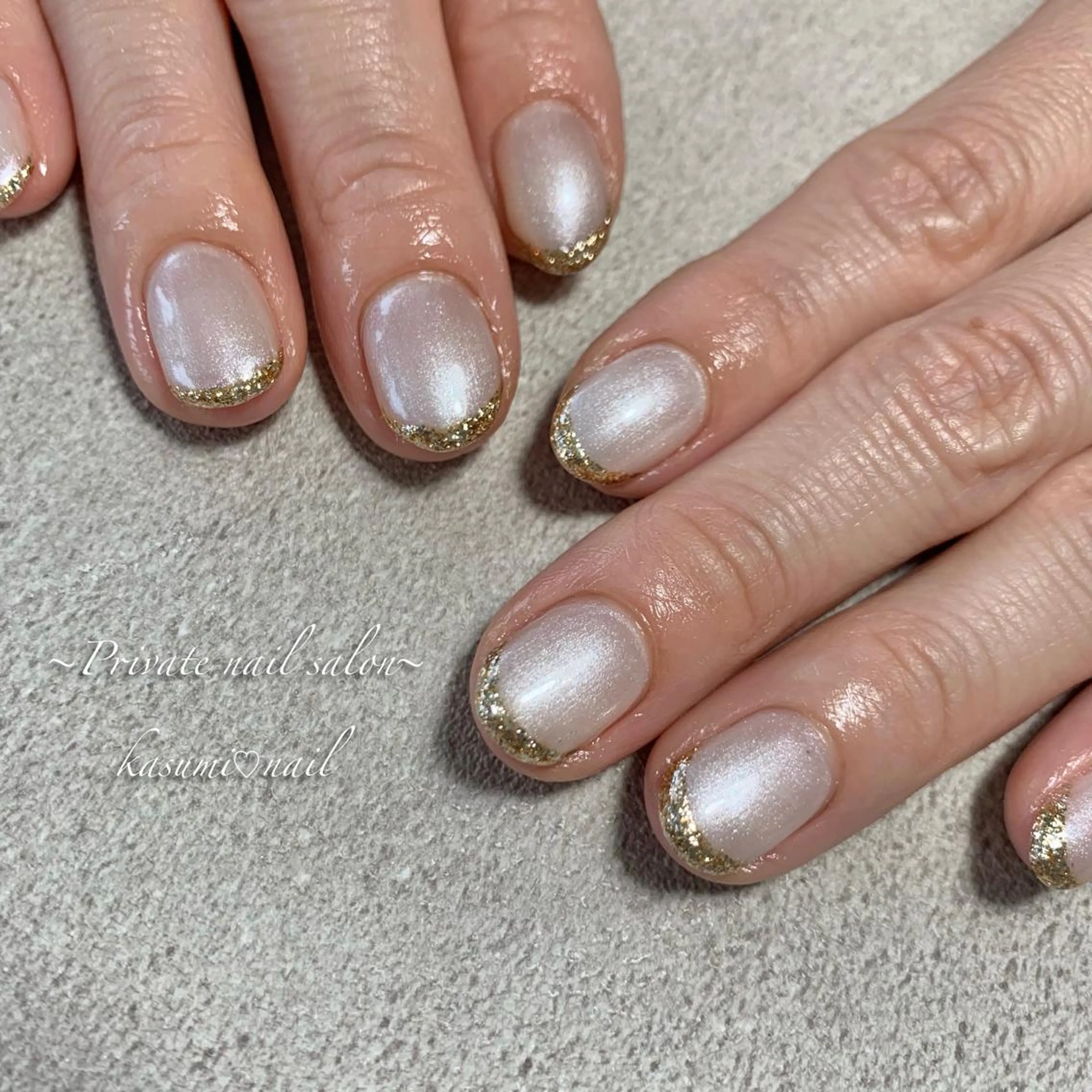 ネイル ラメ(グリッター) マグネットネイル ミラーネイル ニュアンスネイル 冬ネイル KASUMI♡ Nailのネイルデザイン