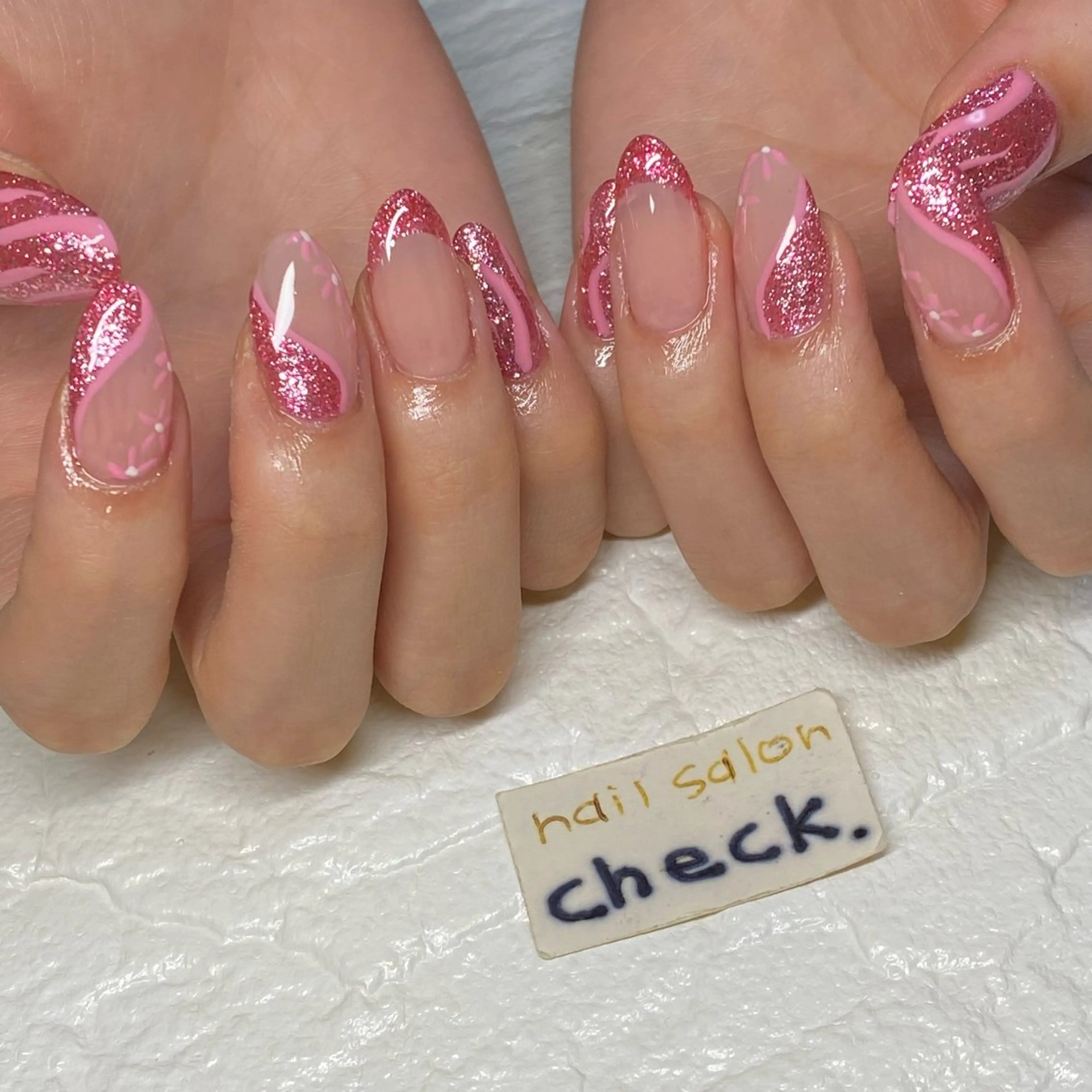 ネイル アートネイル ニュアンスネイル スカルプネイル 春ネイル 夏ネイル ハンドネイル ーCHECKー ちあきのネイルデザイン