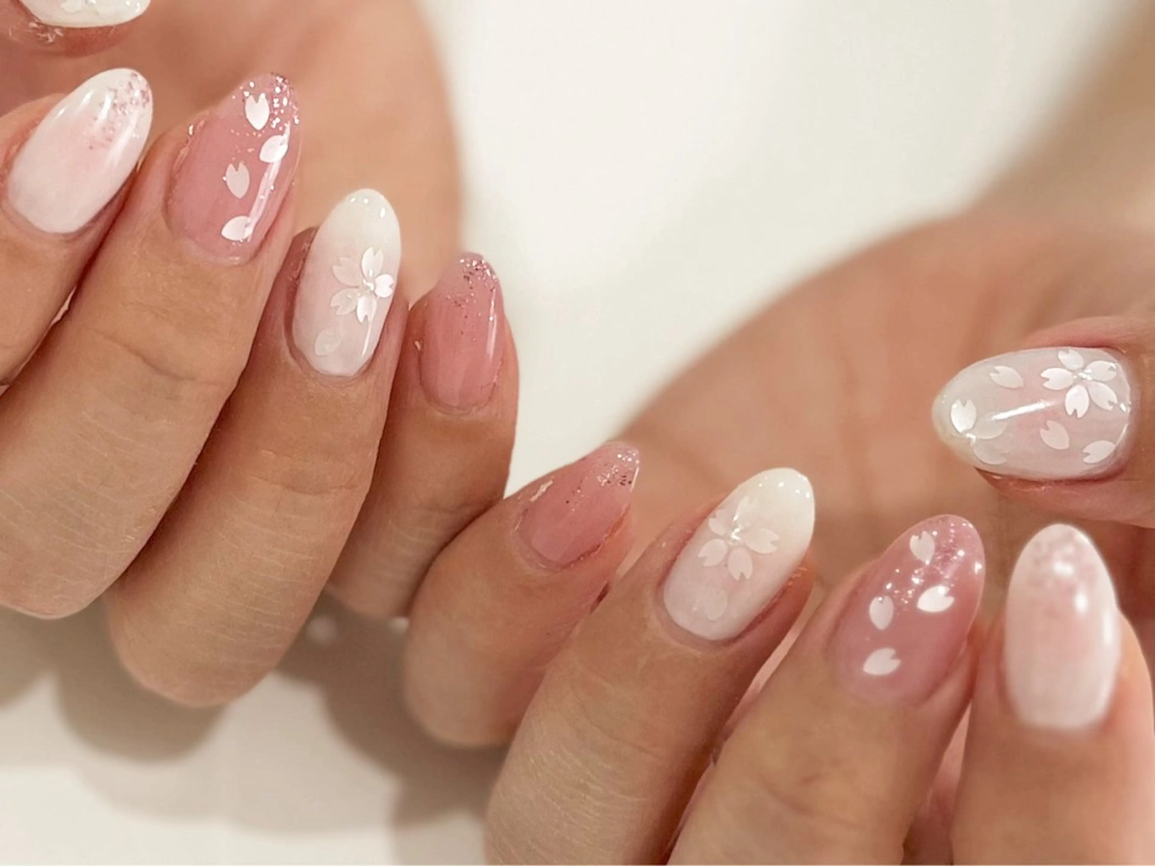ネイル 桜ネイル フットネイル ニュアンスネイル シンプルネイル 春ネイル ネイル フフラ所属・nail fufla ♡yamane♡のネイルデザイン