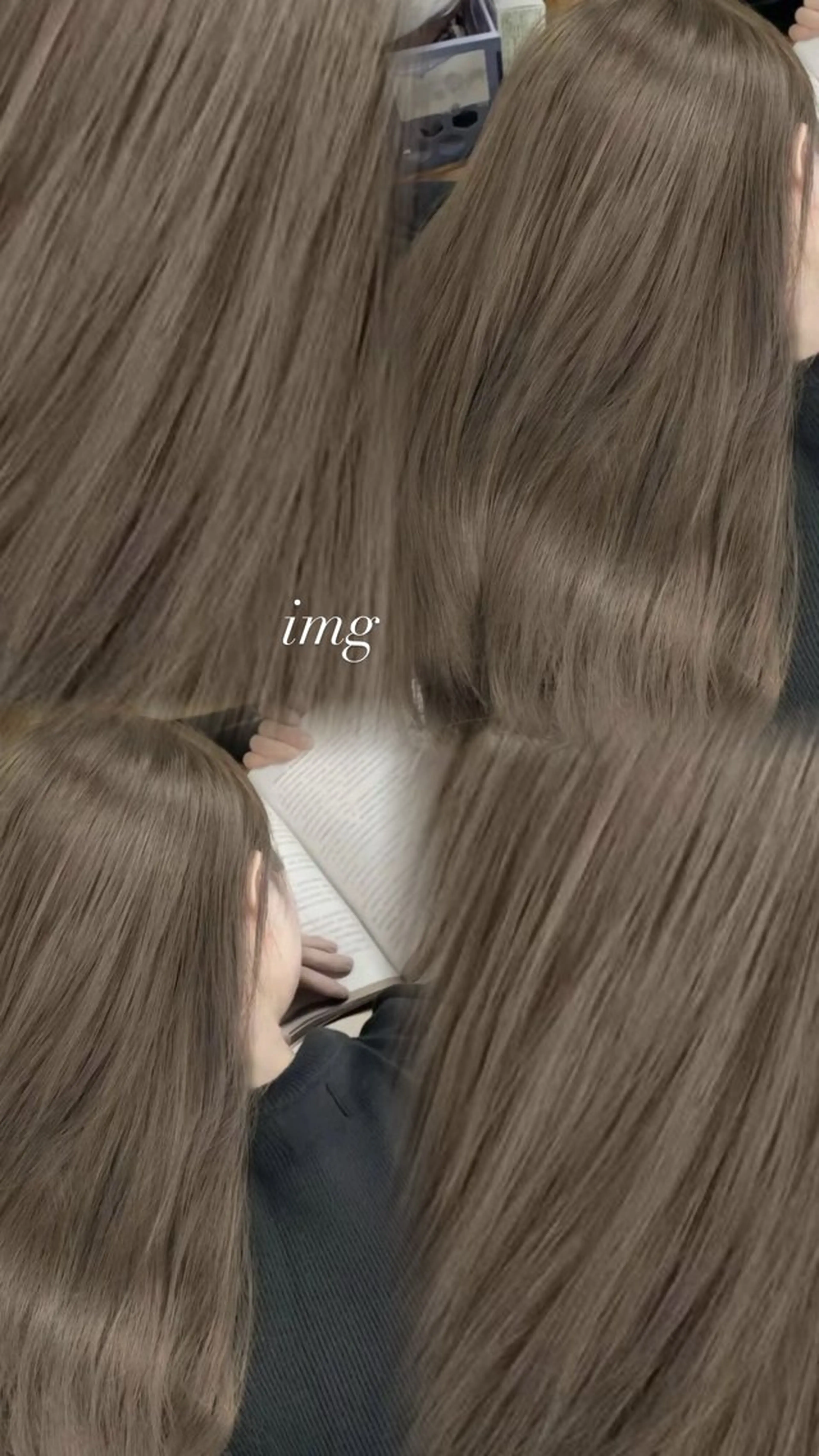 ロング ダブルカラーベージュ カラー/tuburaのヘアスタイル