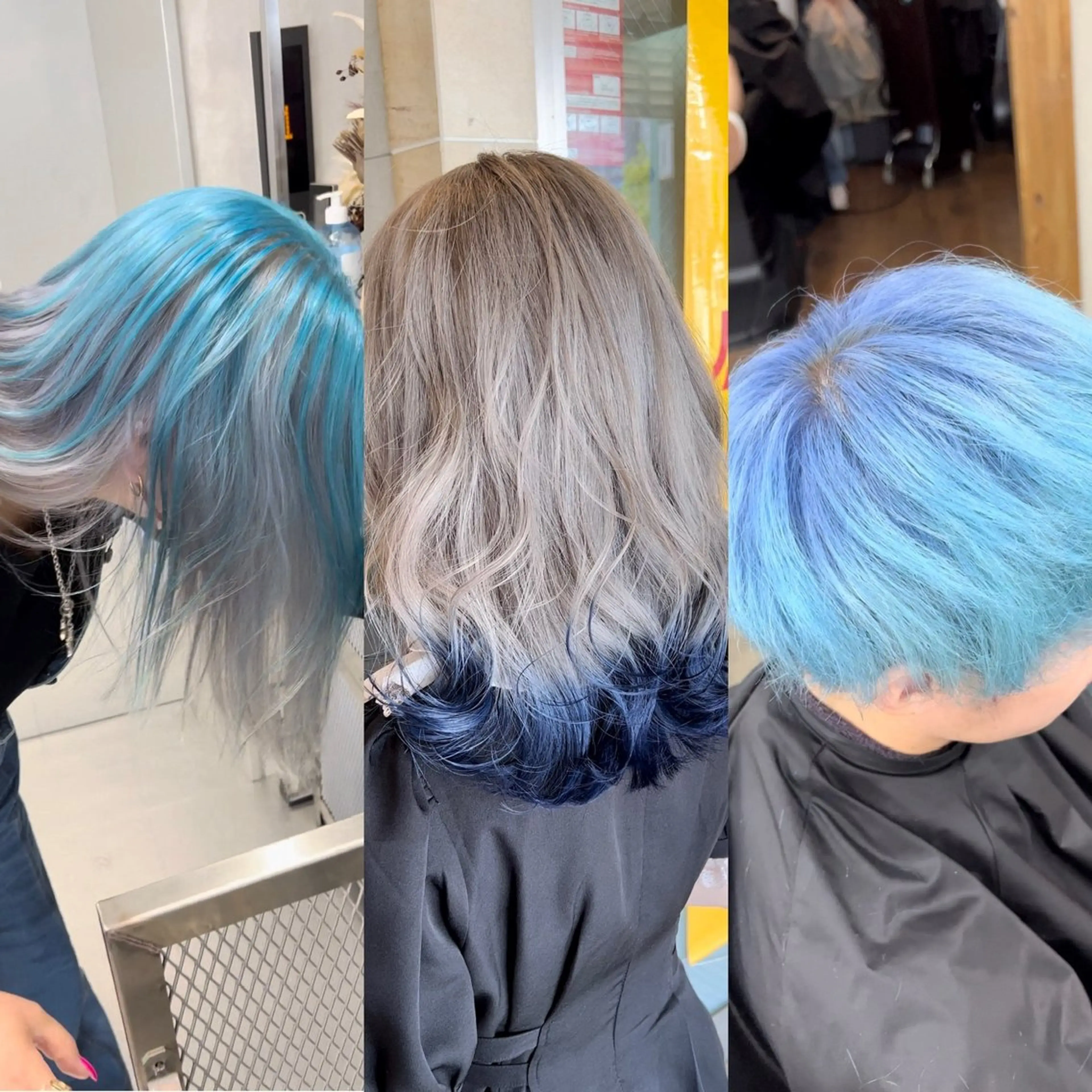 カラー ヘアアレンジ ブルーカラー カット ヘアカラー トリートメント ブリーチ特化 / share 元太のヘアスタイル