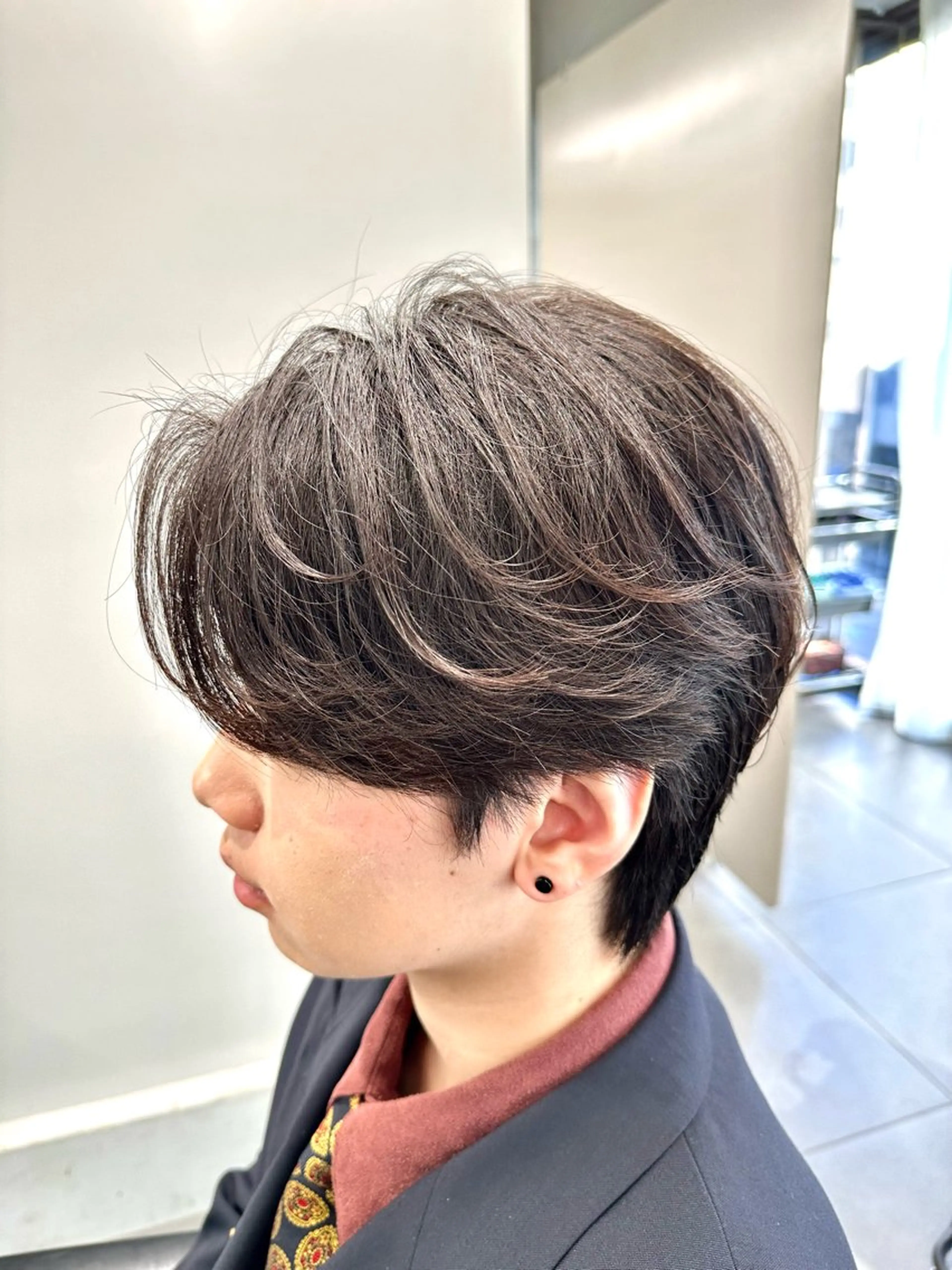 パーマ メンズ メンズパーマ ニュアンスパーマ カット パーマ トリートメント 立川/過去1の毛流れ パーマ/しゅーとのヘアスタイル