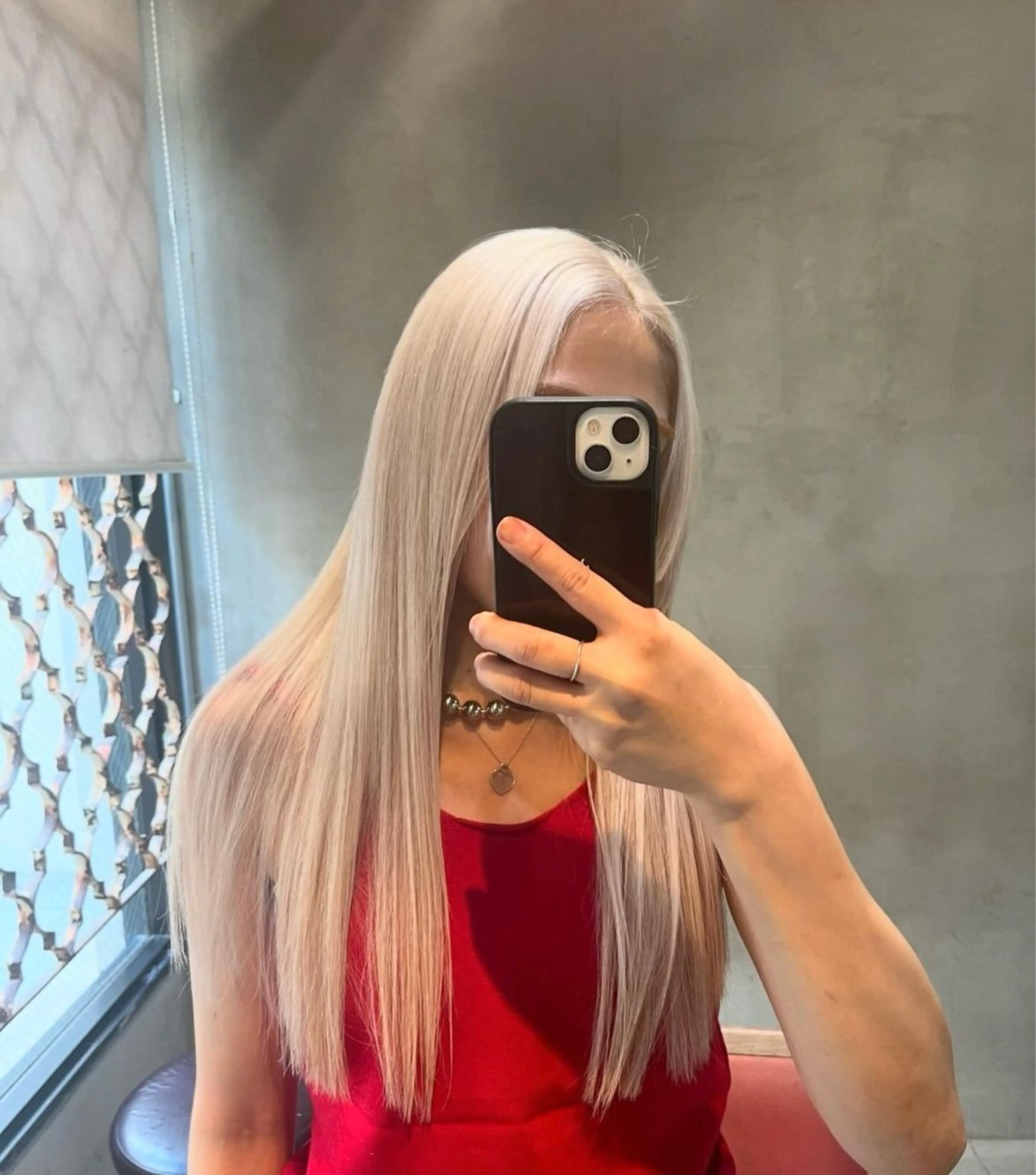 ロング カラー ヘアカラー トリートメント ハイトーン/美髪矯正 🍃大江拓実のヘアスタイル