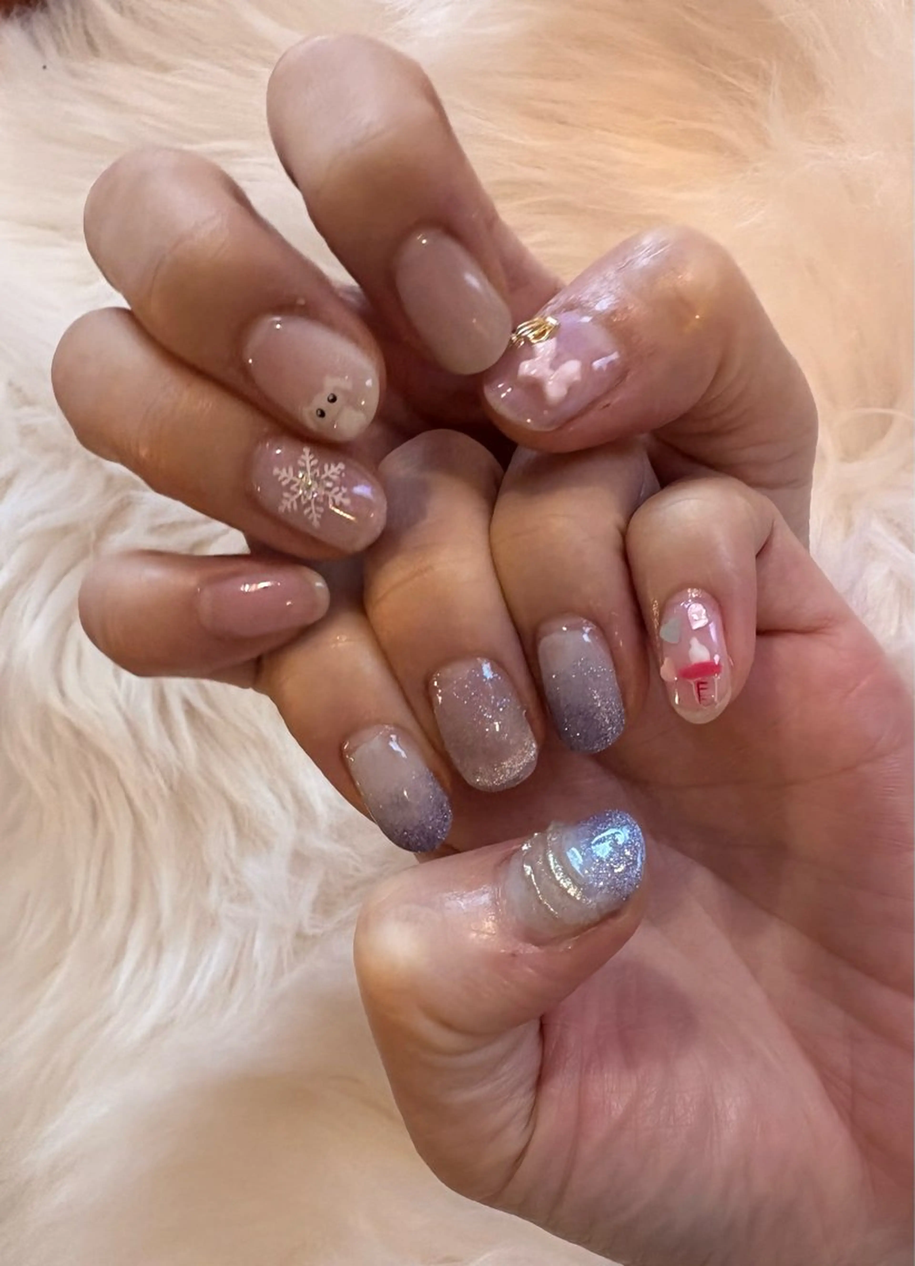 ネイル 持ち込み 浅野 綾のネイルデザイン