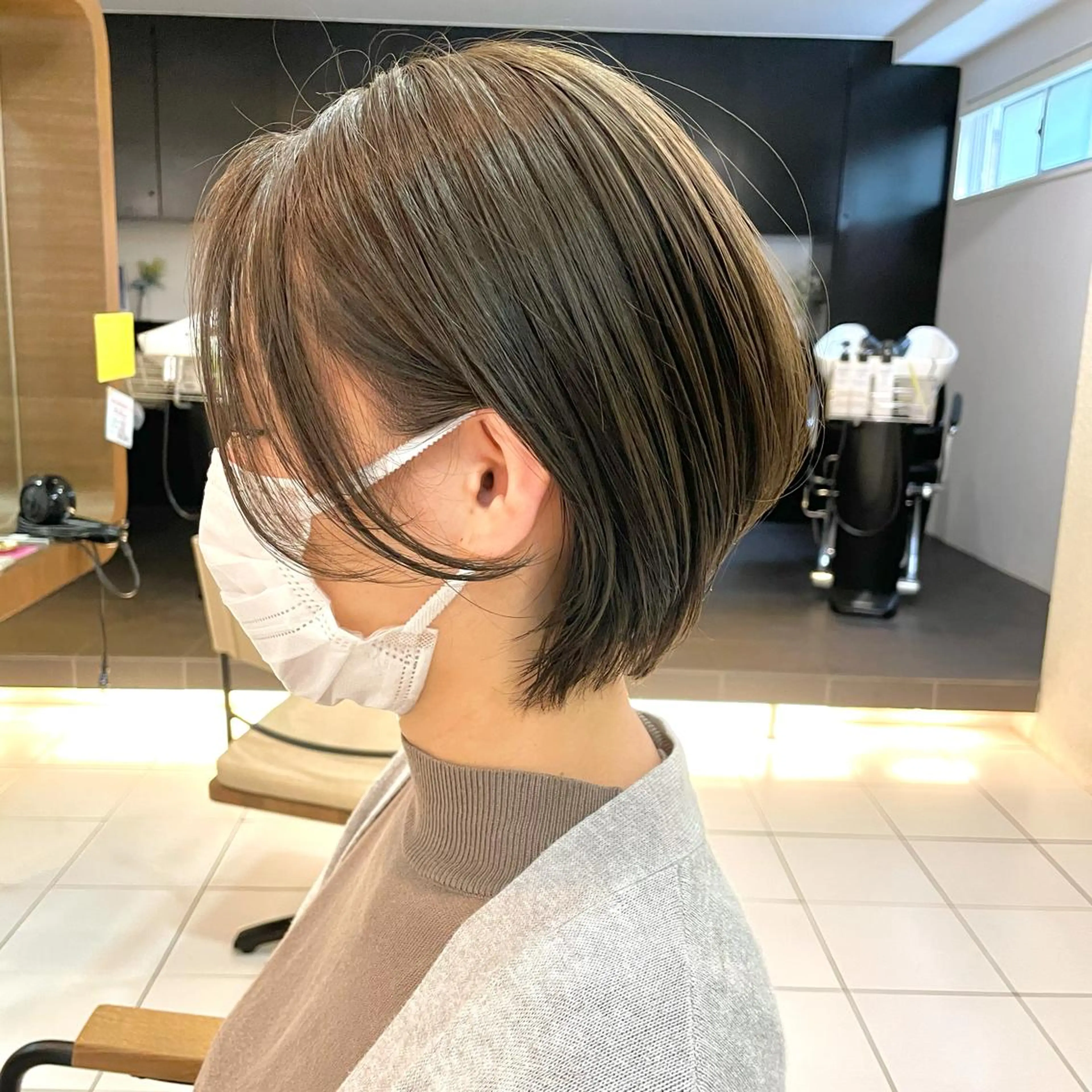 ショート カラー オリーブカラー ショートヘア 透明感カラー/ 寺田千雅子のヘアスタイル