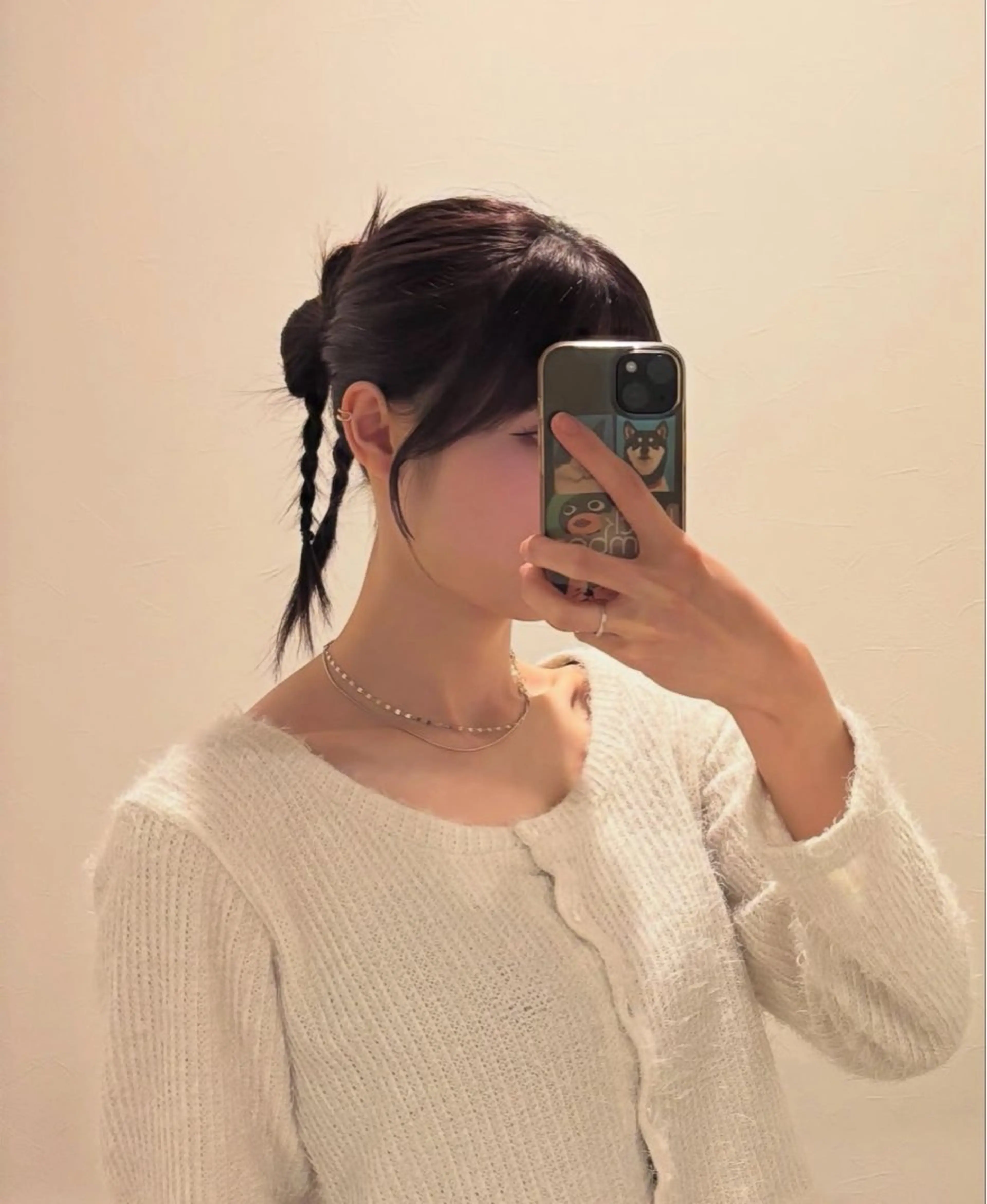 セミロング カラー パープルカラー ボブ 顔周りカット ヘアカラー enrich / キタガワ カノンのヘアスタイル