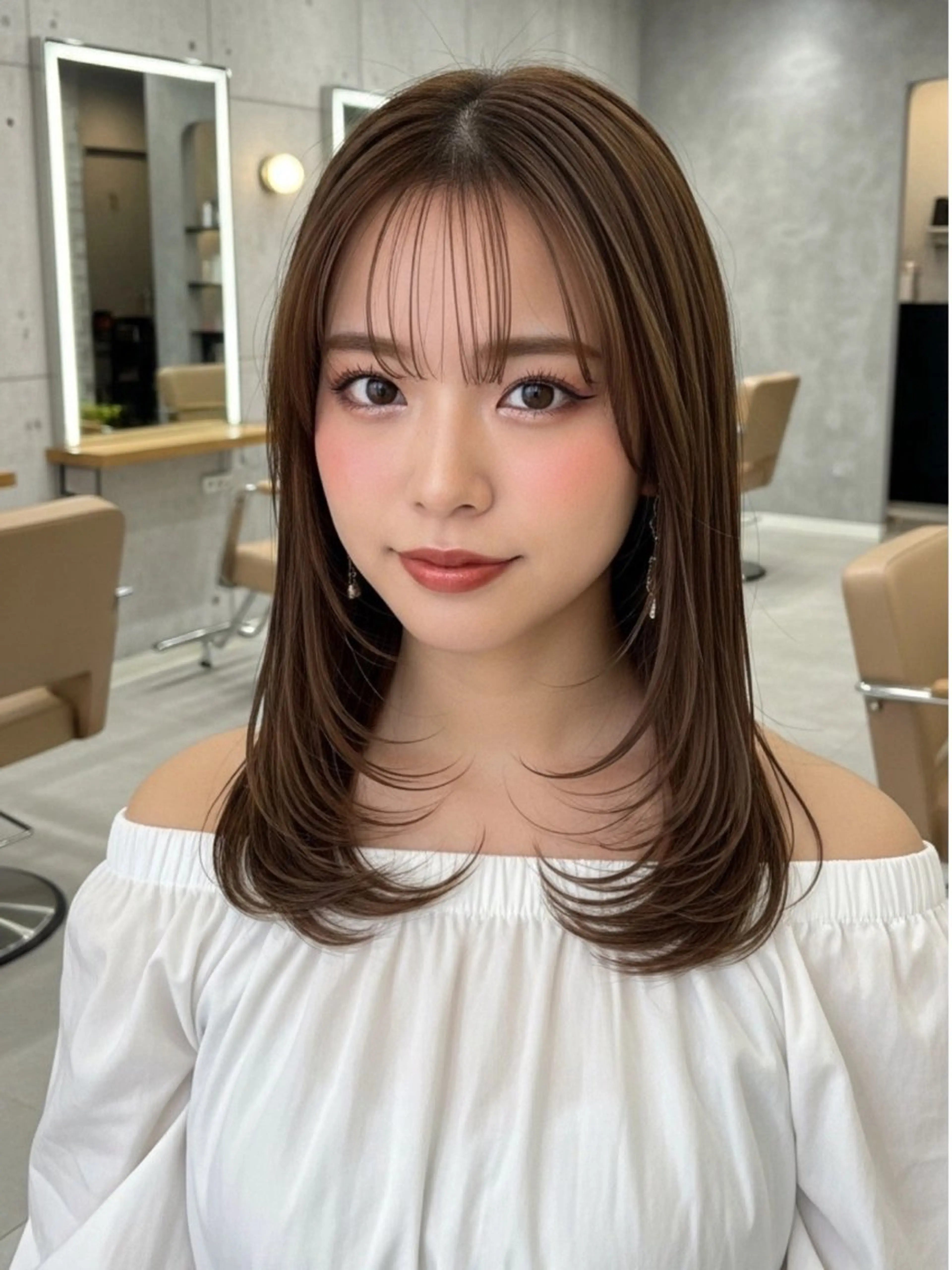 ミディアム 似合わせボブ✖️ 韓国レイヤー✨小関のヘアスタイル