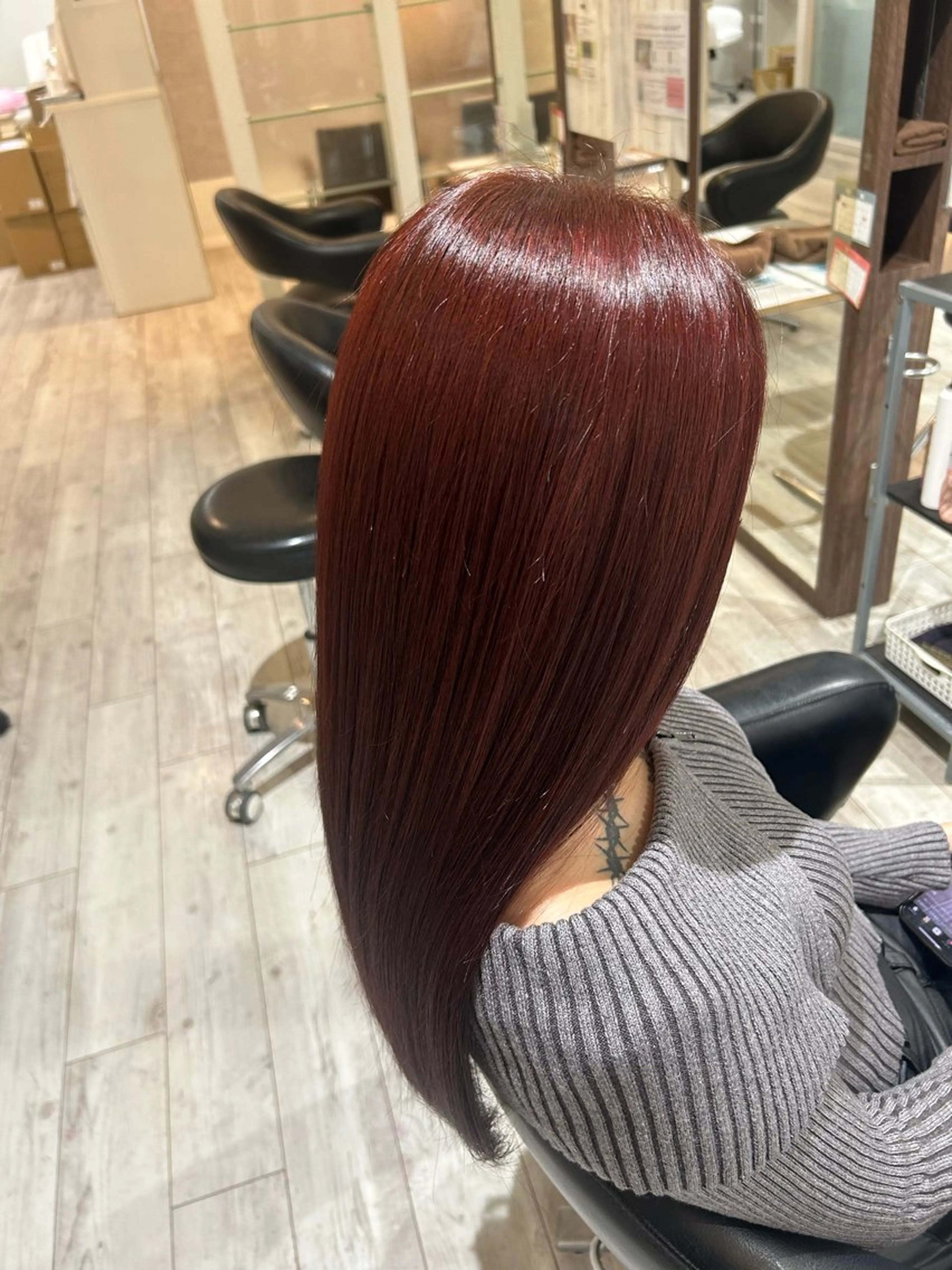 縮毛矯正の写真