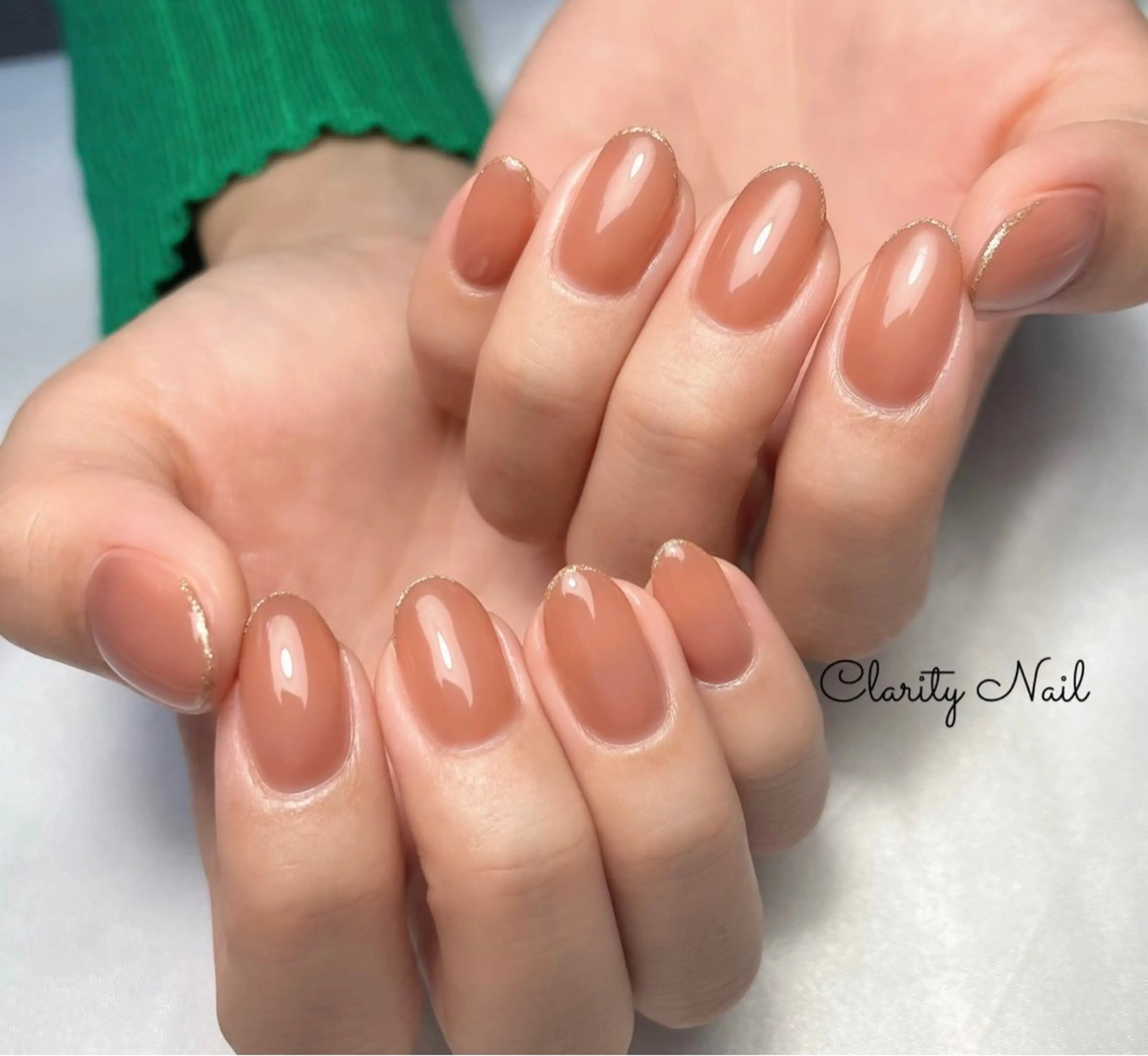ネイル ラメ(グリッター) ワンカラーネイル ハンドネイル Clarity Nailのネイルデザイン