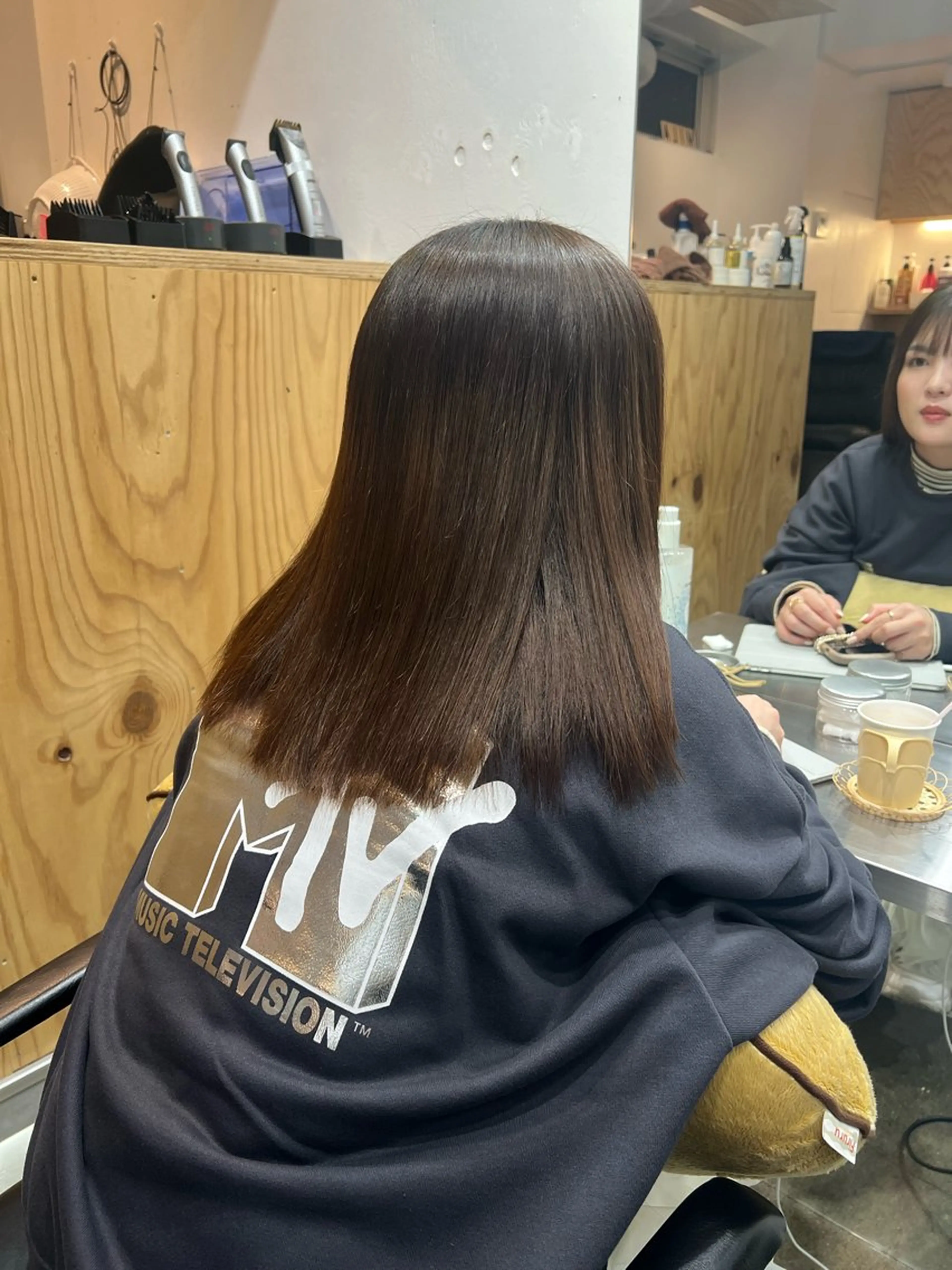 セミロング パーマ 髪質改善 縮毛矯正 トリートメント ストレートパーマ カット 縮毛矯正 トリートメント ✨髪質改善矯正× ブリーチ✨YU-KIのヘアスタイル