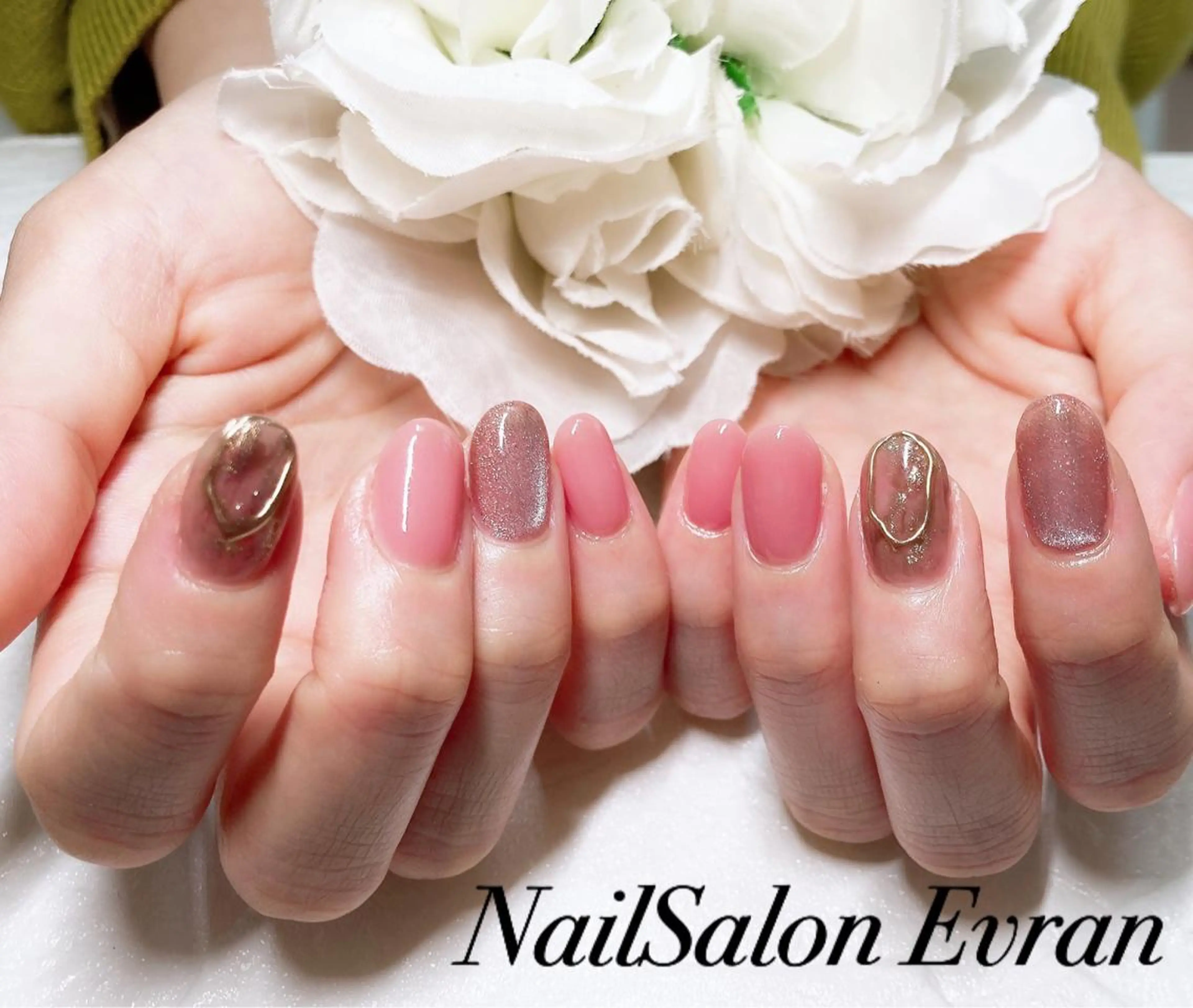 ネイル ニュアンスネイル ハンドネイル Nail salon Evranのネイルデザイン