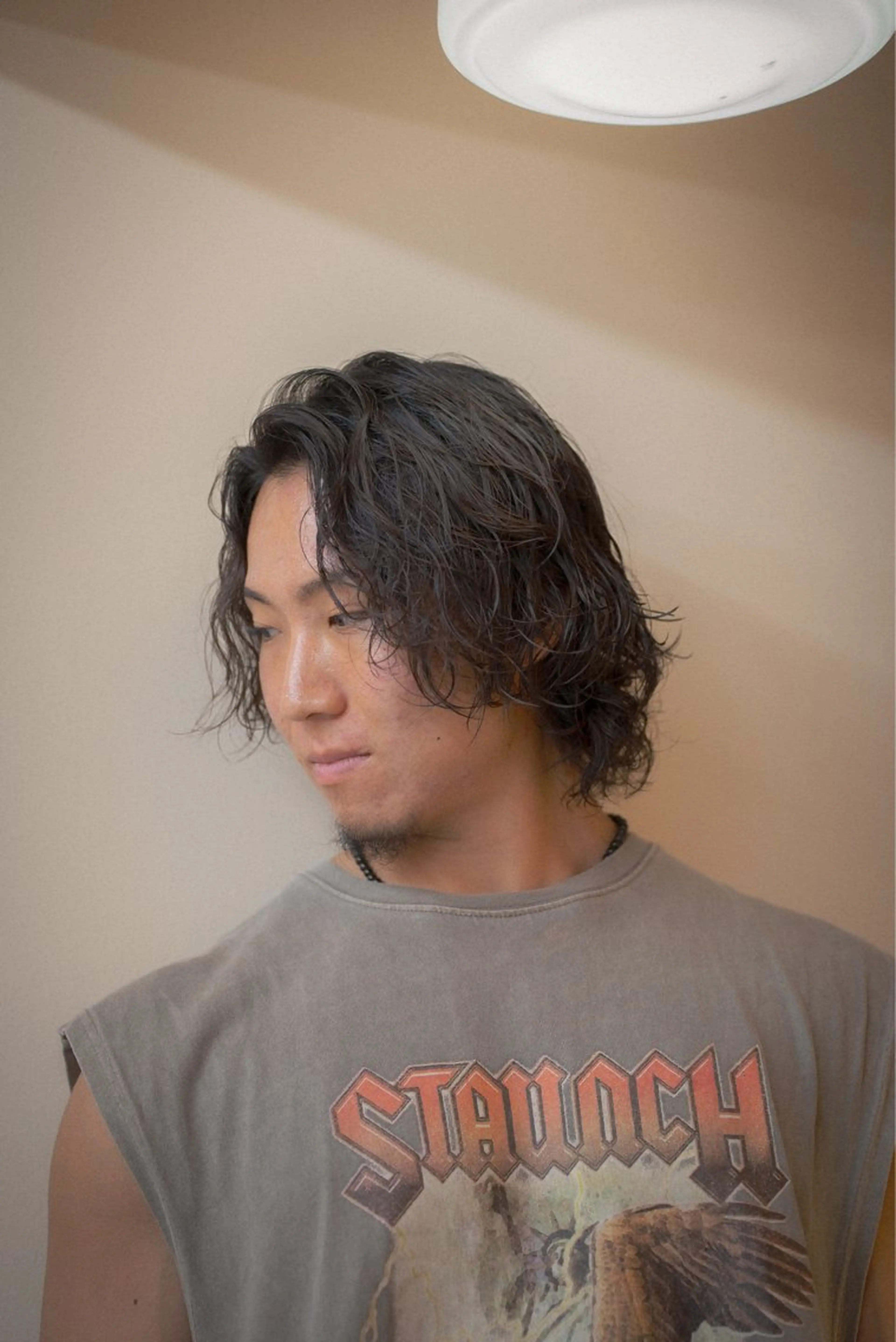 セミロング カラー パーマ メンズ メンズパーマ セミロングパーマ カット パーマ 🔗メンズサロン🔗 Kieのヘアスタイル