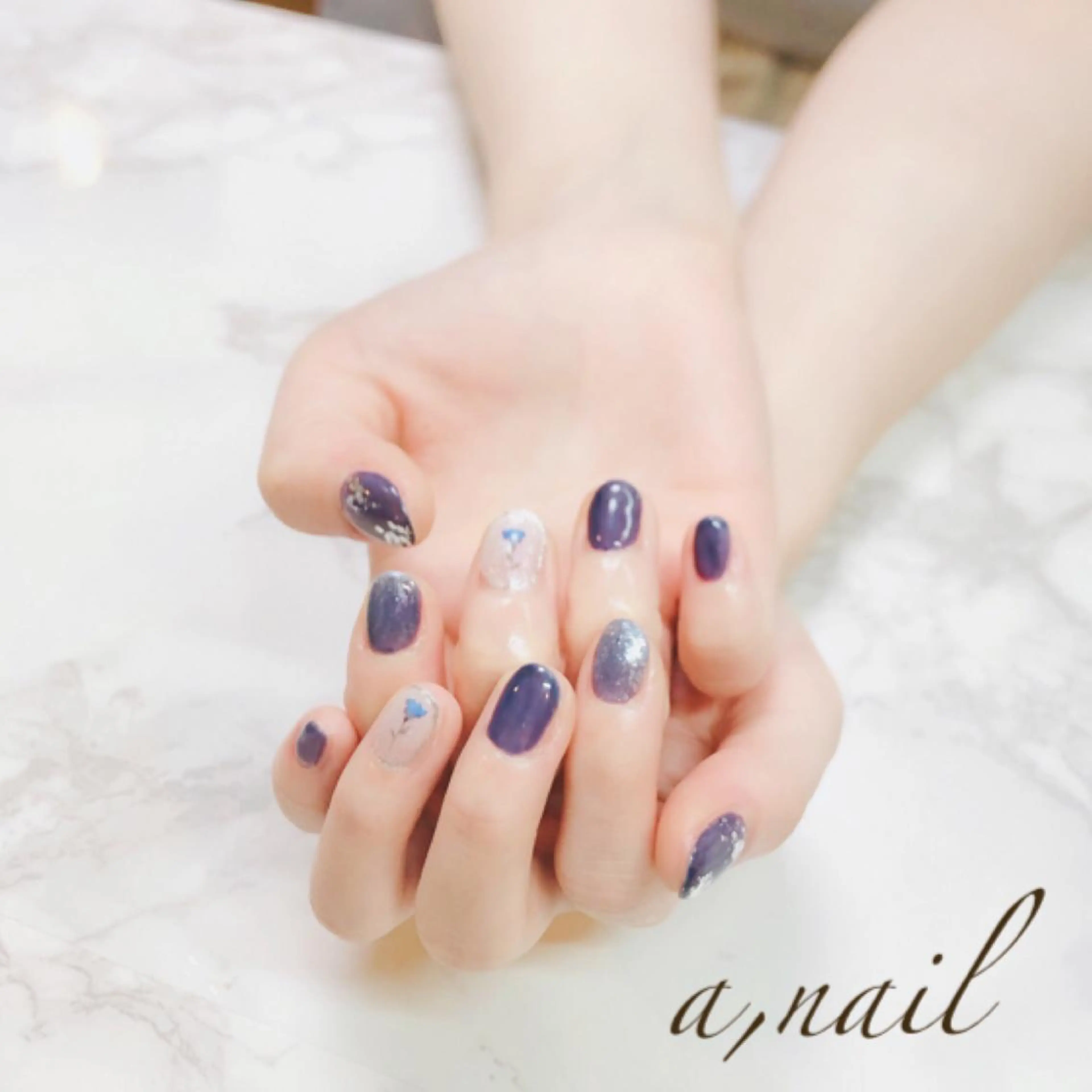 ネイル フラワーネイル フットネイル ジェルネイル グラデーション ワンカラーネイル ハンドネイル ネイルサロン エーネイルのネイルデザイン