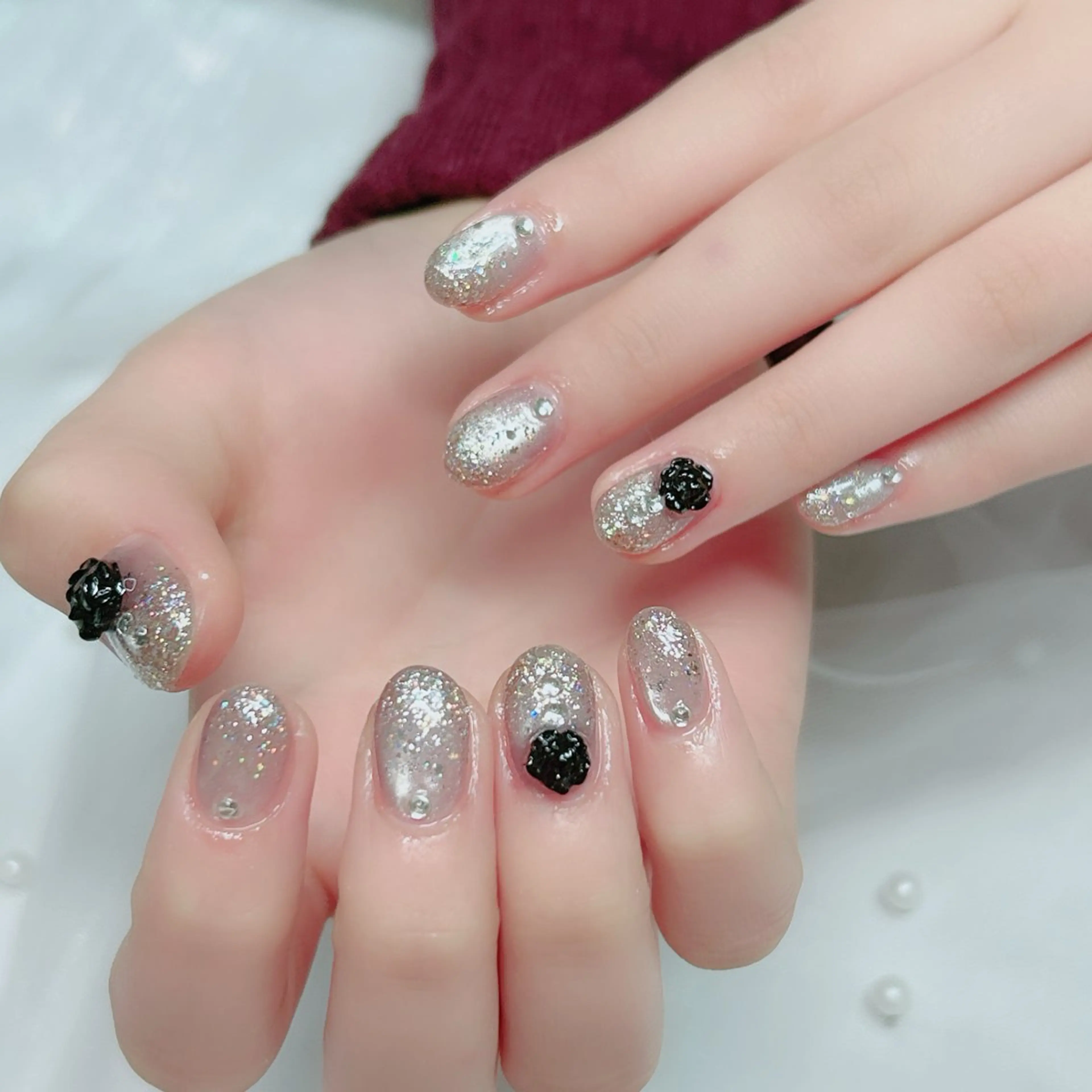ネイル オーロラネイル ミラーネイル オフィスネイル ワンカラーネイル シンプルネイル ハンドネイル Cute Tips nailのネイルデザイン