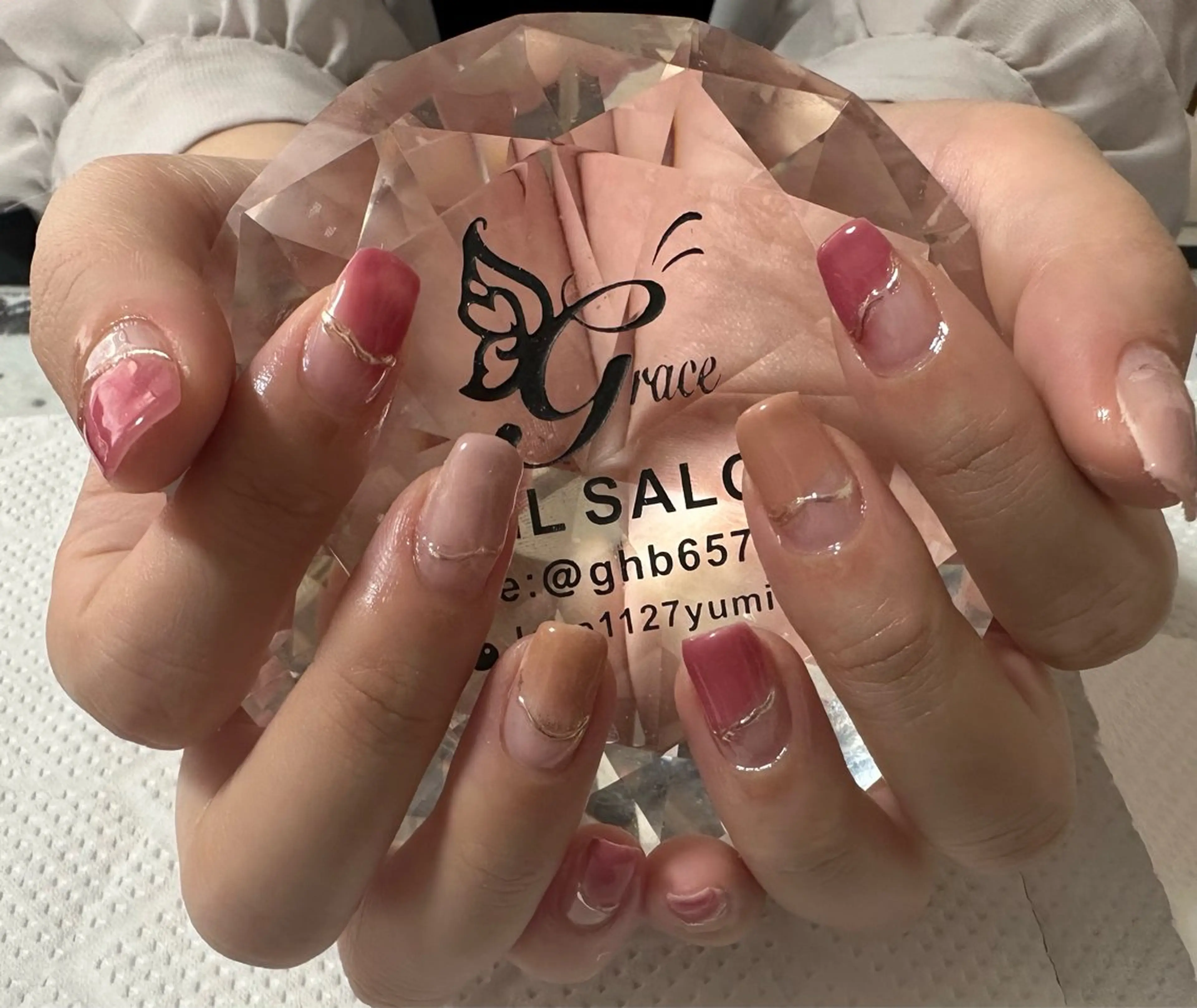 ネイル チークネイル 長さ出し フットネイル ジェルネイル マグネットネイル grace グレースのネイルデザイン