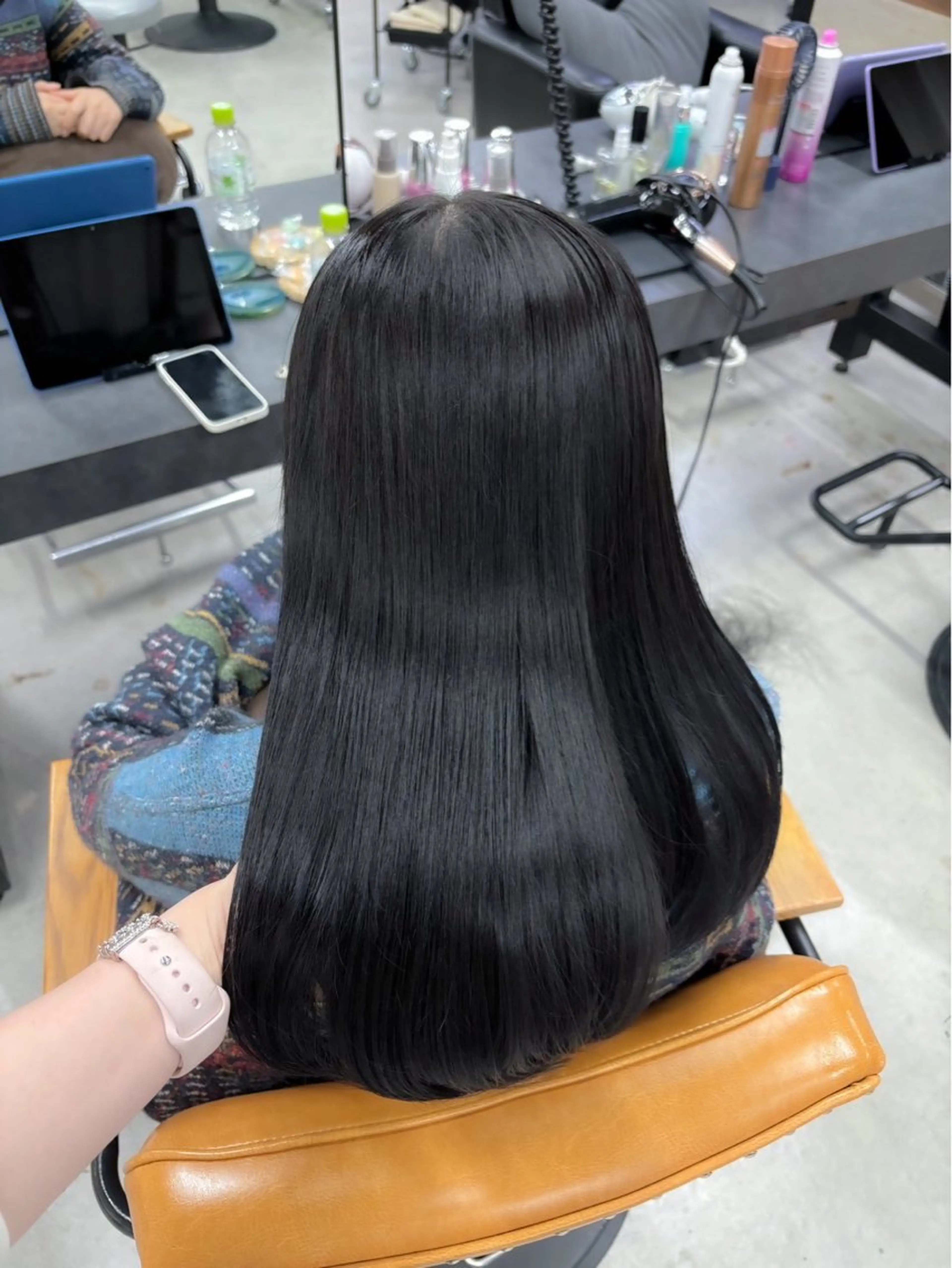 ロング カラー 黒髪 ブラウンカラー ロング かみしー/艶カラー /ブラウンカラーのヘアスタイル