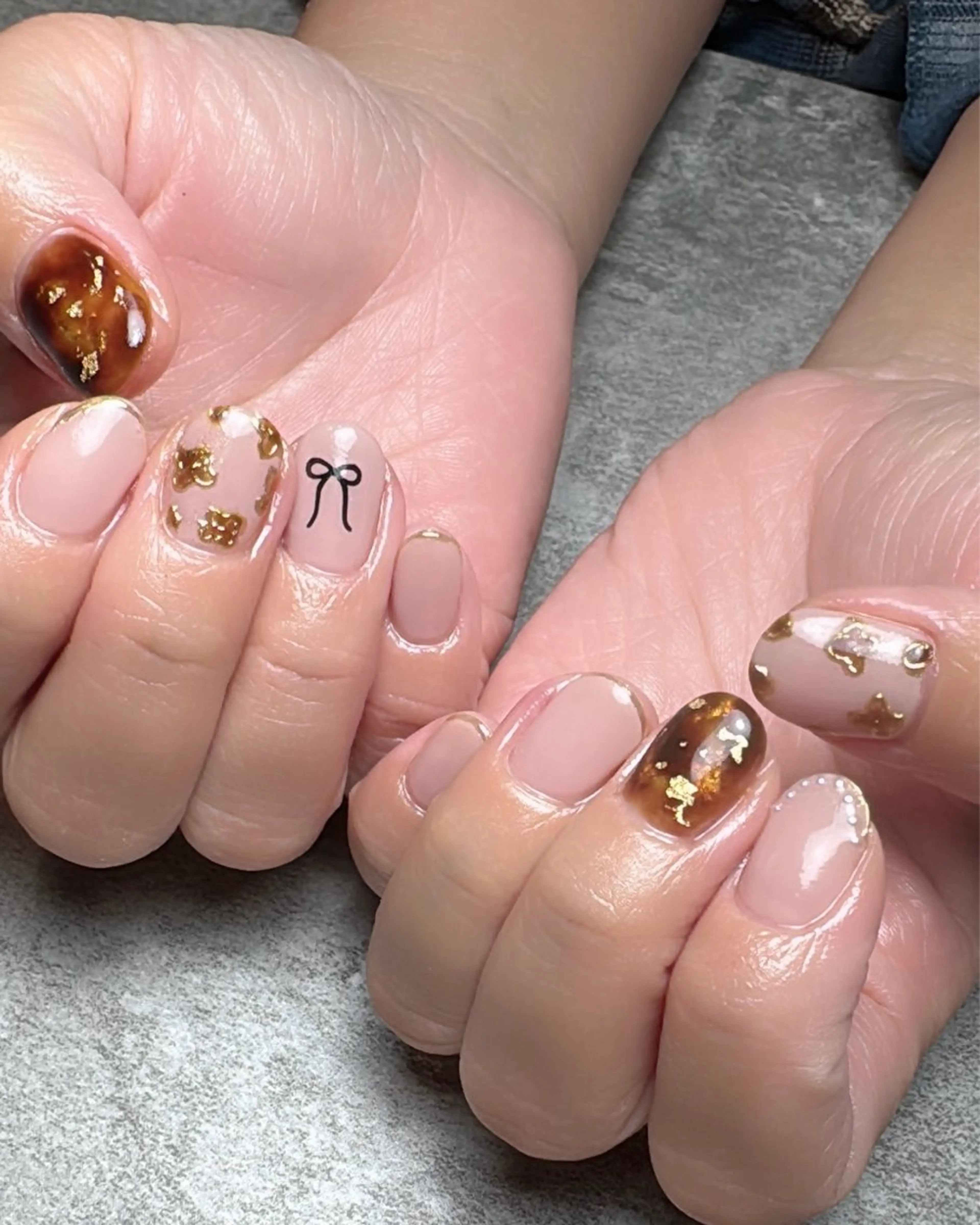 ネイル べっ甲ネイル MATATABI. kumiのネイルデザイン