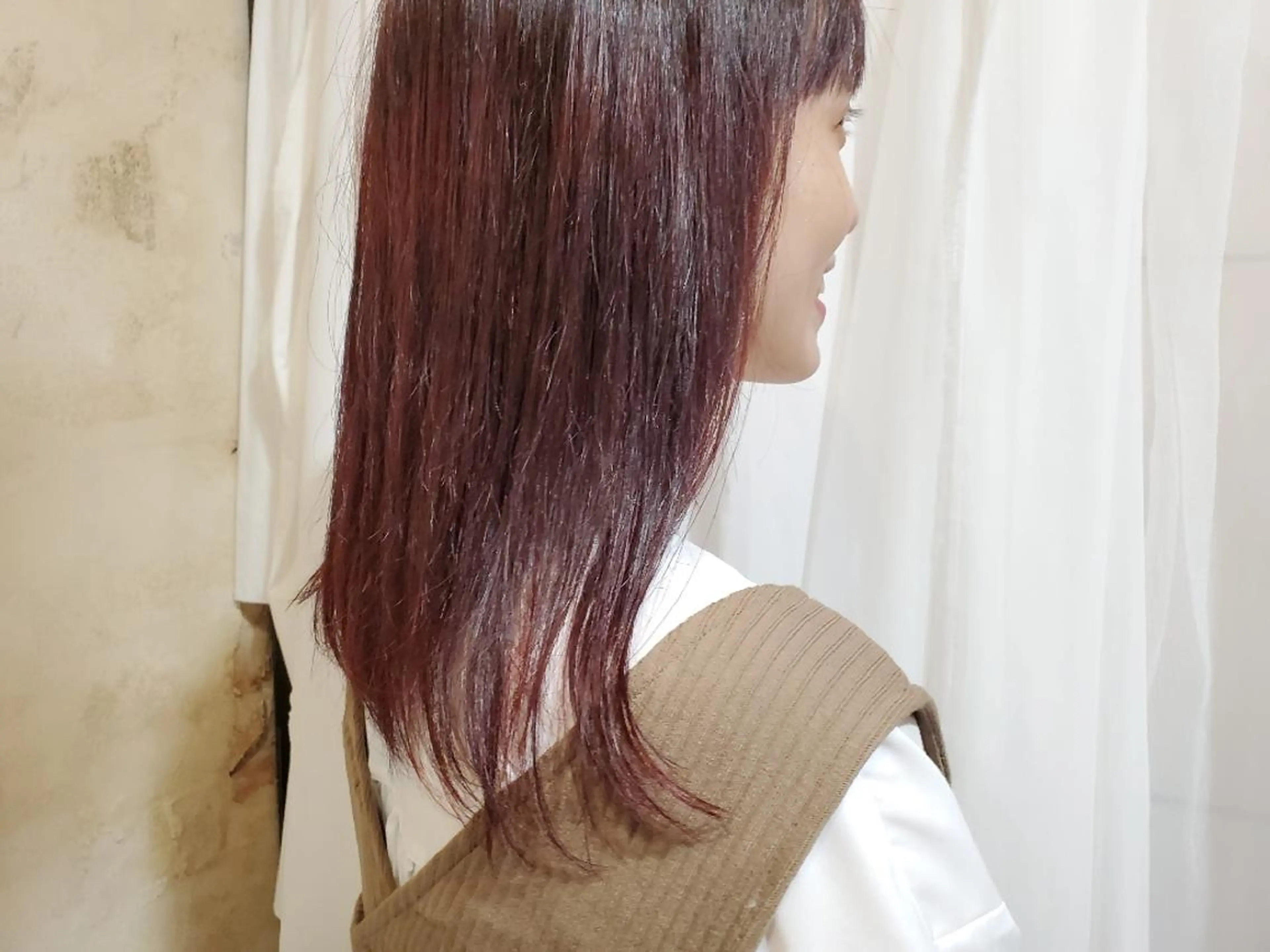 セミロング カラー ヘアカラー パ ルのヘアスタイル