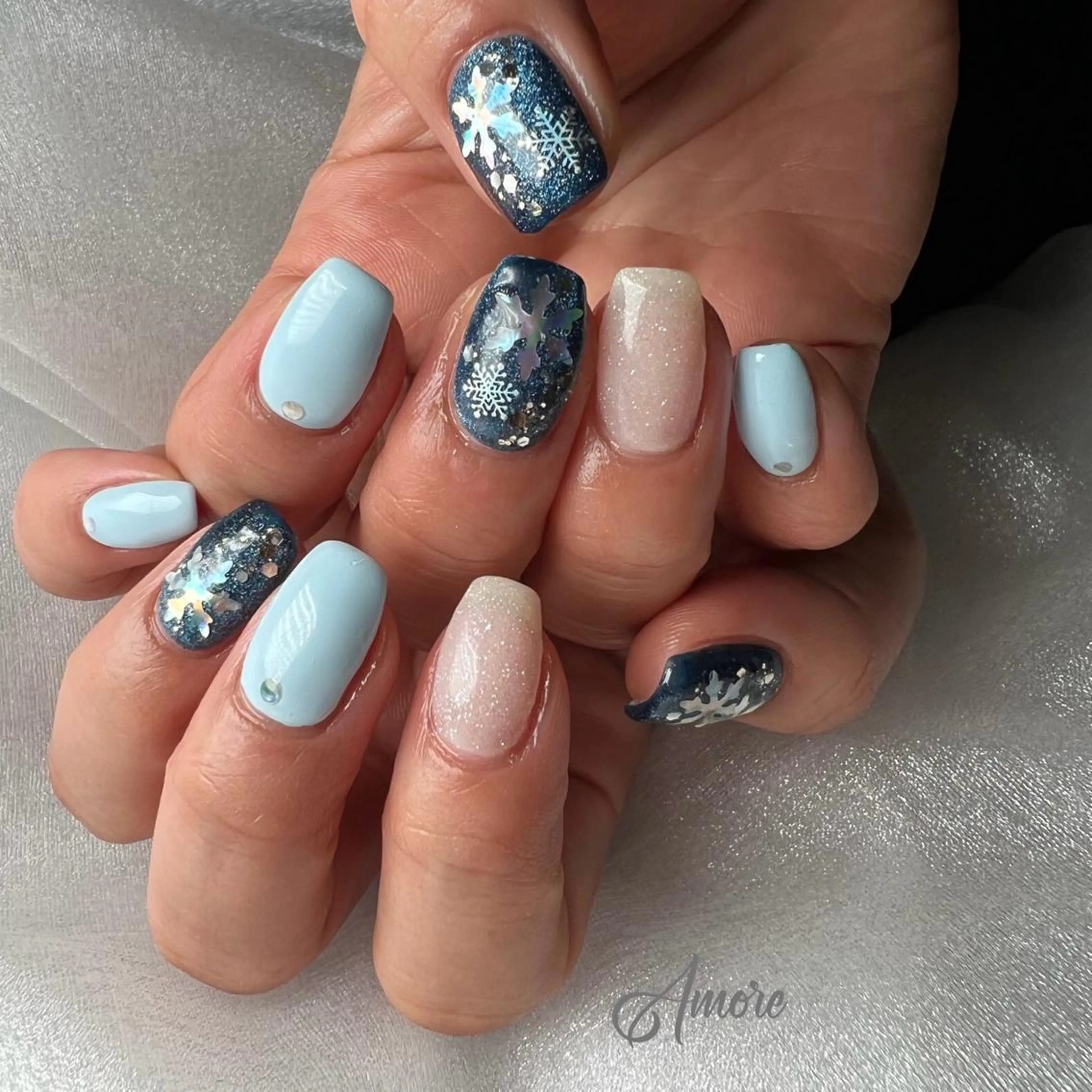 ネイル ジェルネイル ミラーネイル オフィスネイル パラジェル You kyehwaのネイルデザイン