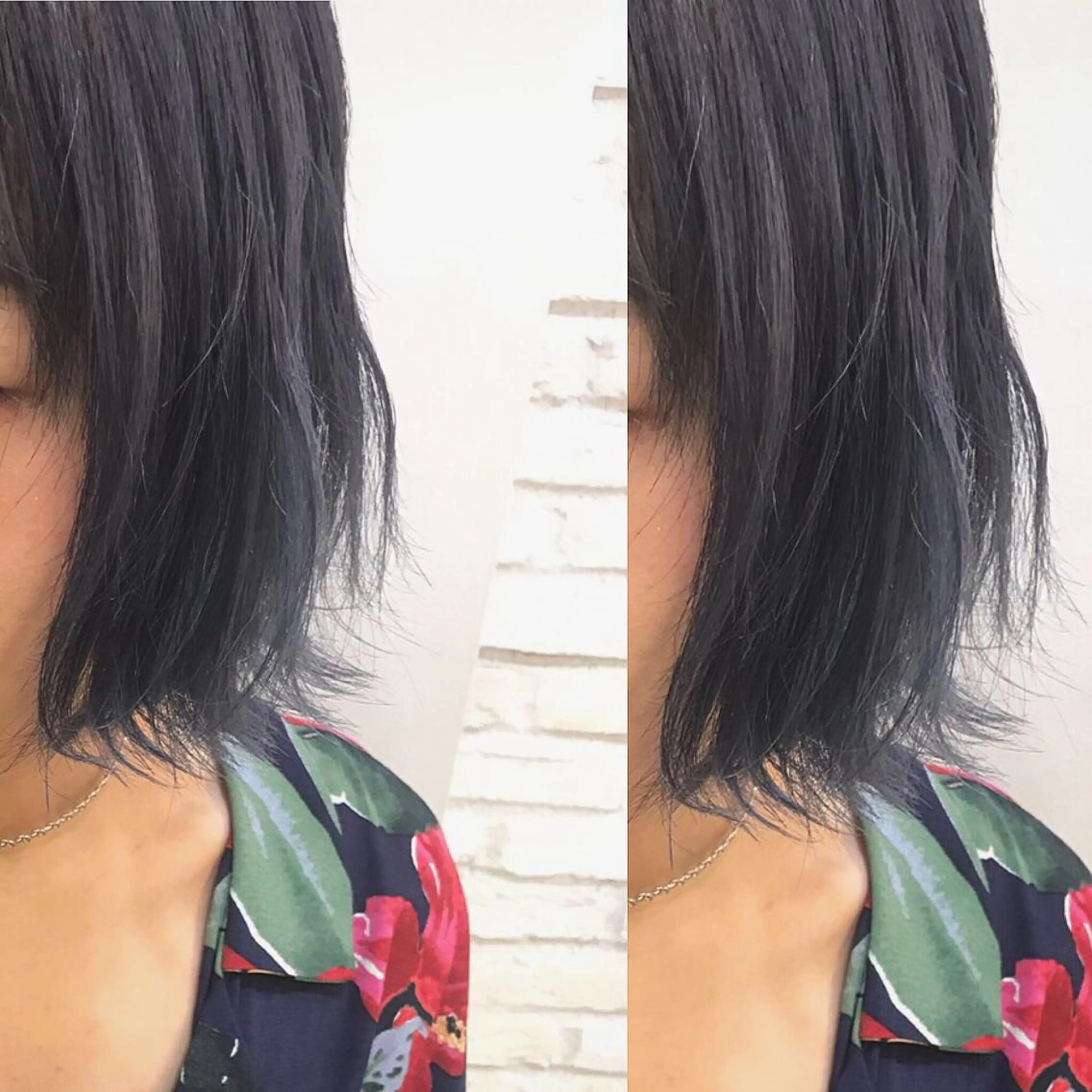 ショート カラー ブルーカラー シルバー ボブ 平内 賢人のヘアスタイル