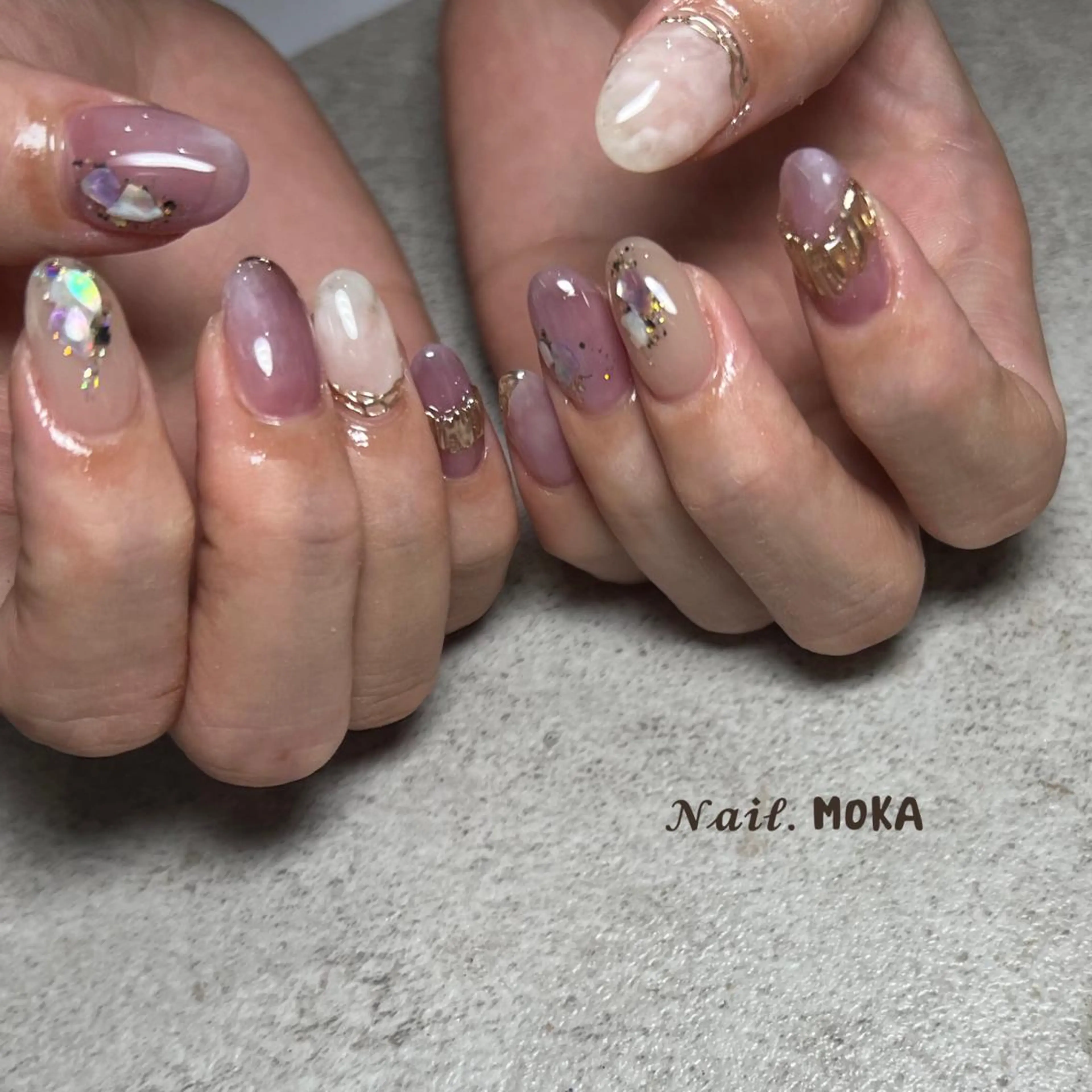 ネイル ニュアンスネイル nail salon MOKAのネイルデザイン