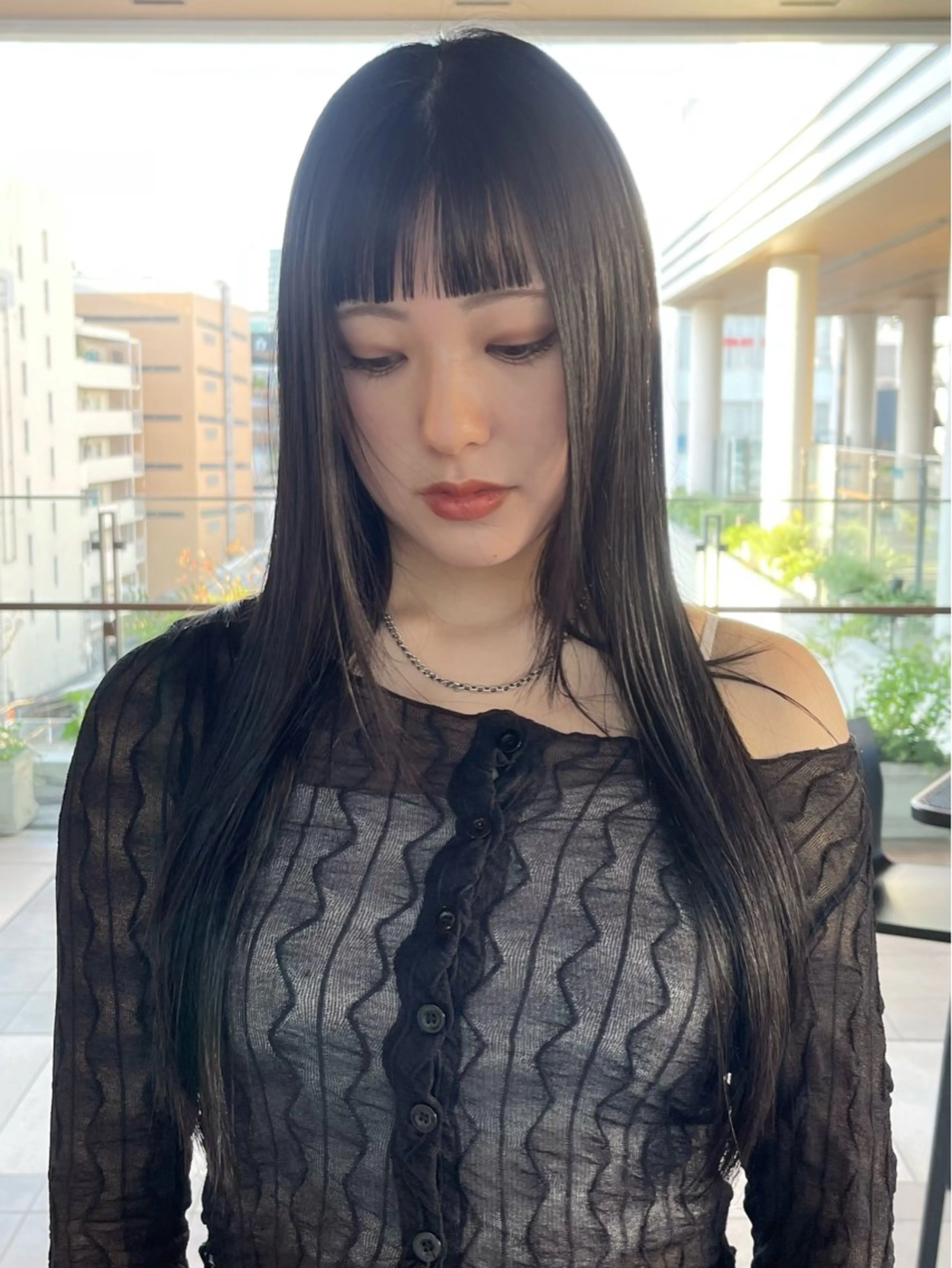 ロング 縮毛矯正 園田 渉 ◤SHIKIO◢のヘアスタイル