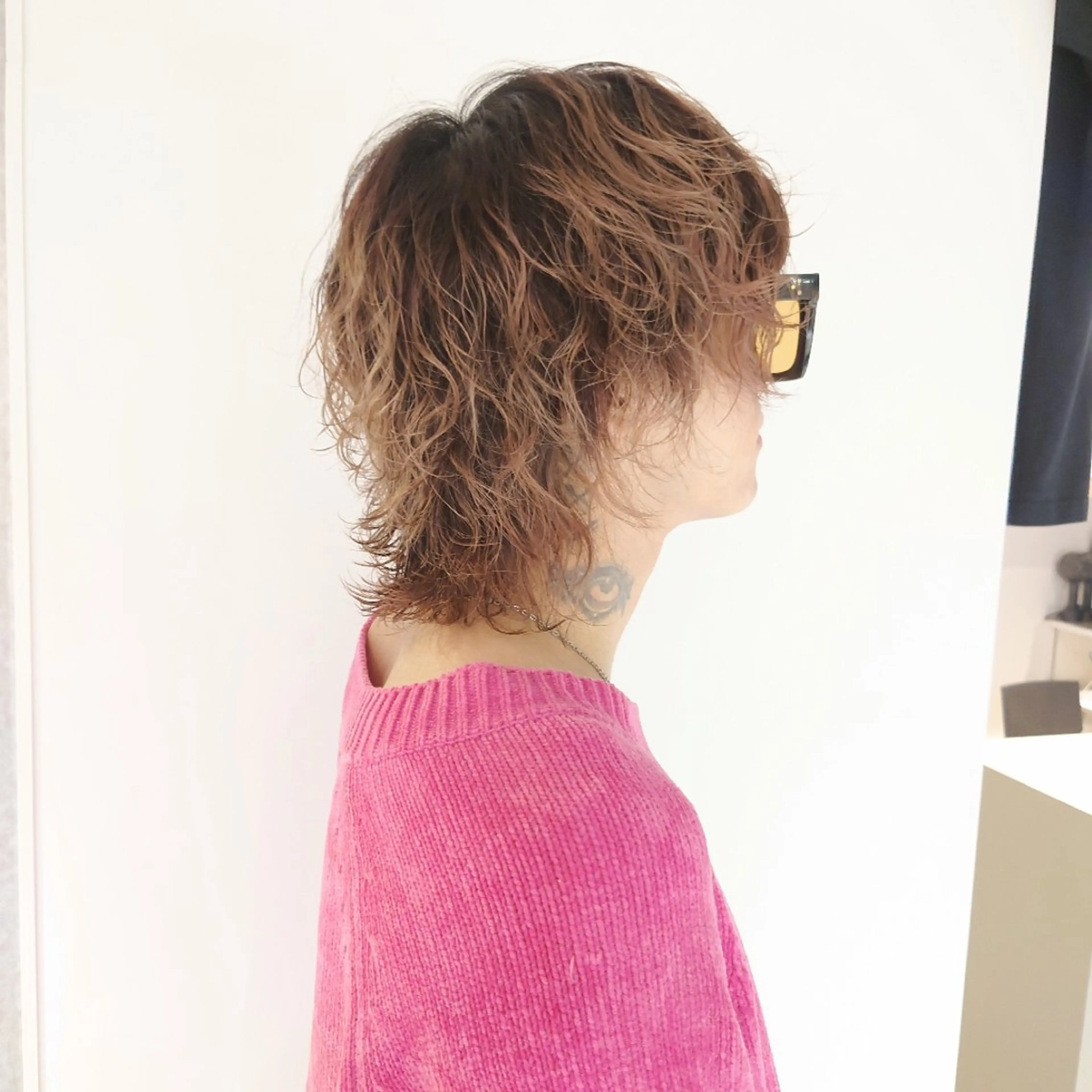 ミディアム パーマ メンズ iss所属・メンズ/パーマ特化 /波巻き/林洋平のヘアスタイル