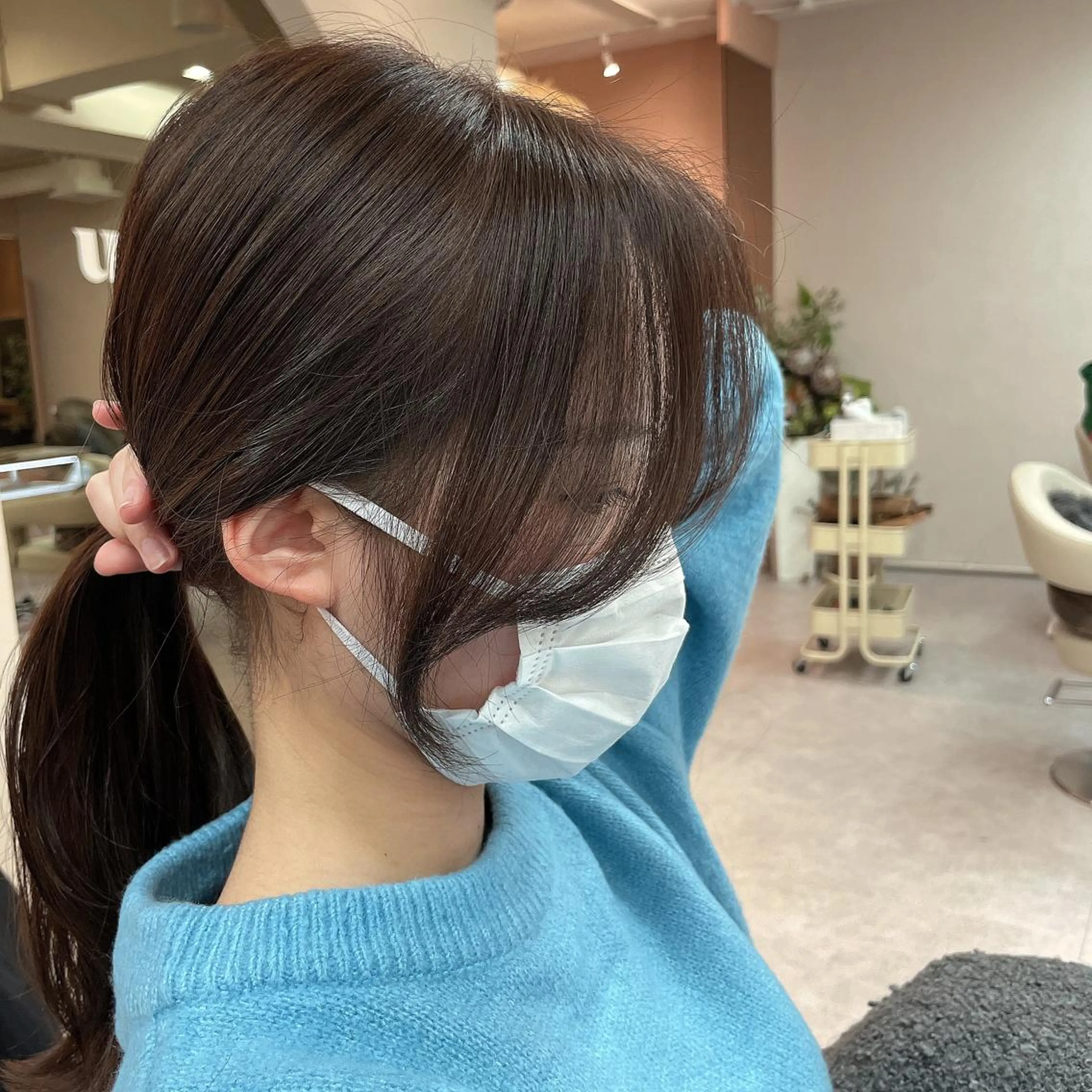 セミロング カラー 本格韓国ヘア🇰🇷 【uni】キューさんのヘアスタイル