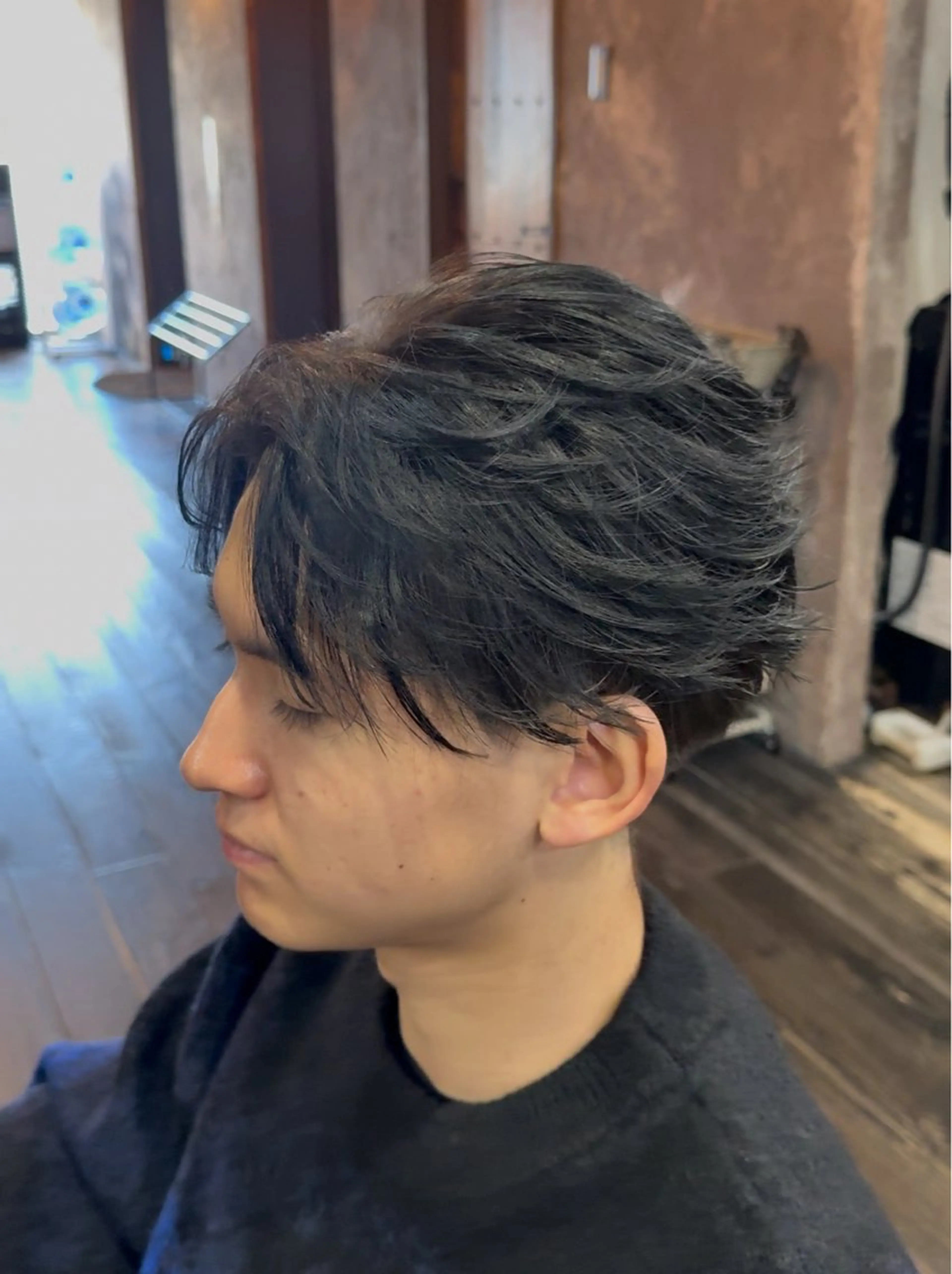 ショート パーマ メンズ フェザーパーマ メンズパーマ カット パーマ トリートメント ヘアセット メンズカット/パーマ 艶カラーTAIGA︎のヘアスタイル