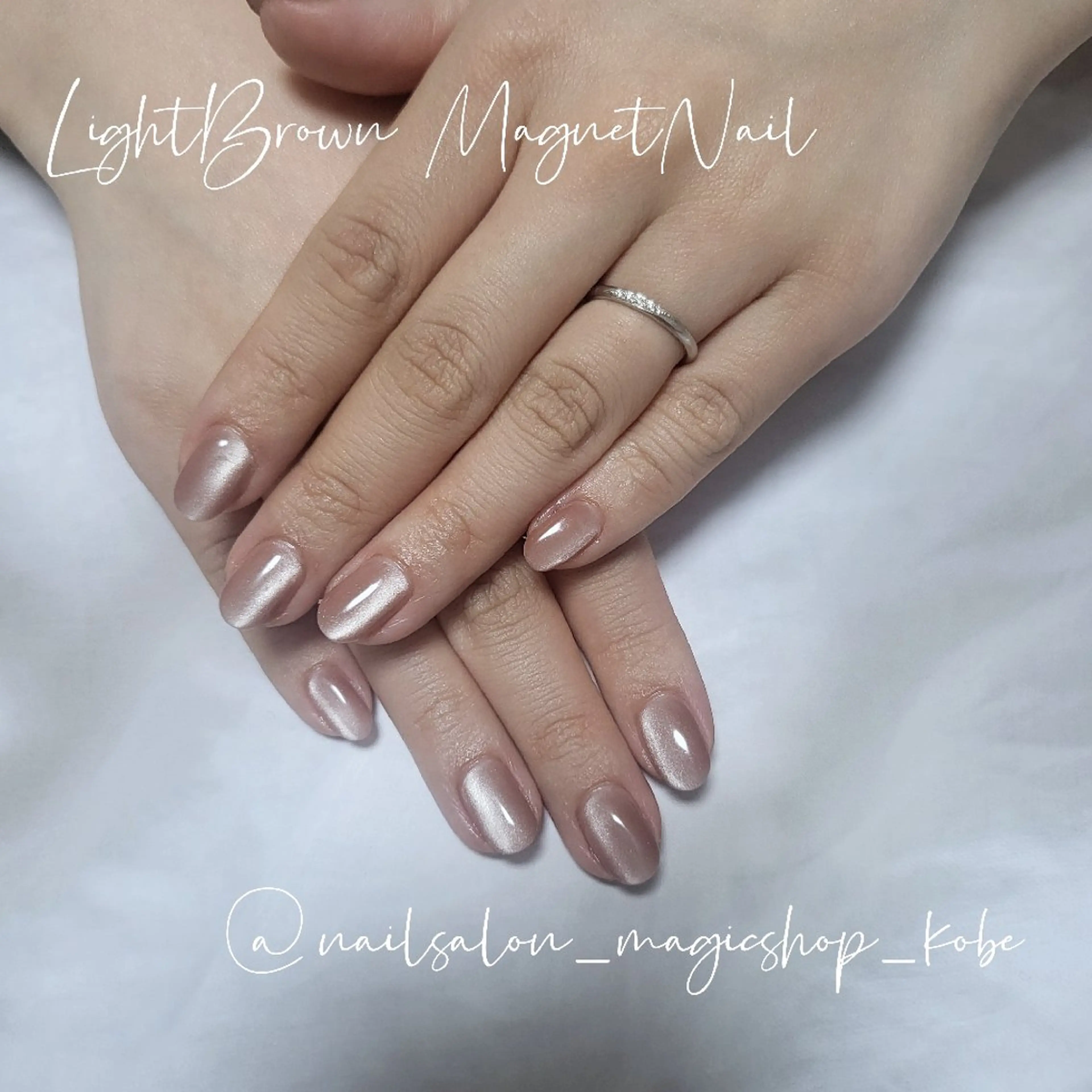 ネイル ジェルネイル マグネットネイル ワンカラーネイル オレンジ シンプルネイル ハンドネイル Nailsalon MagicShopのネイルデザイン