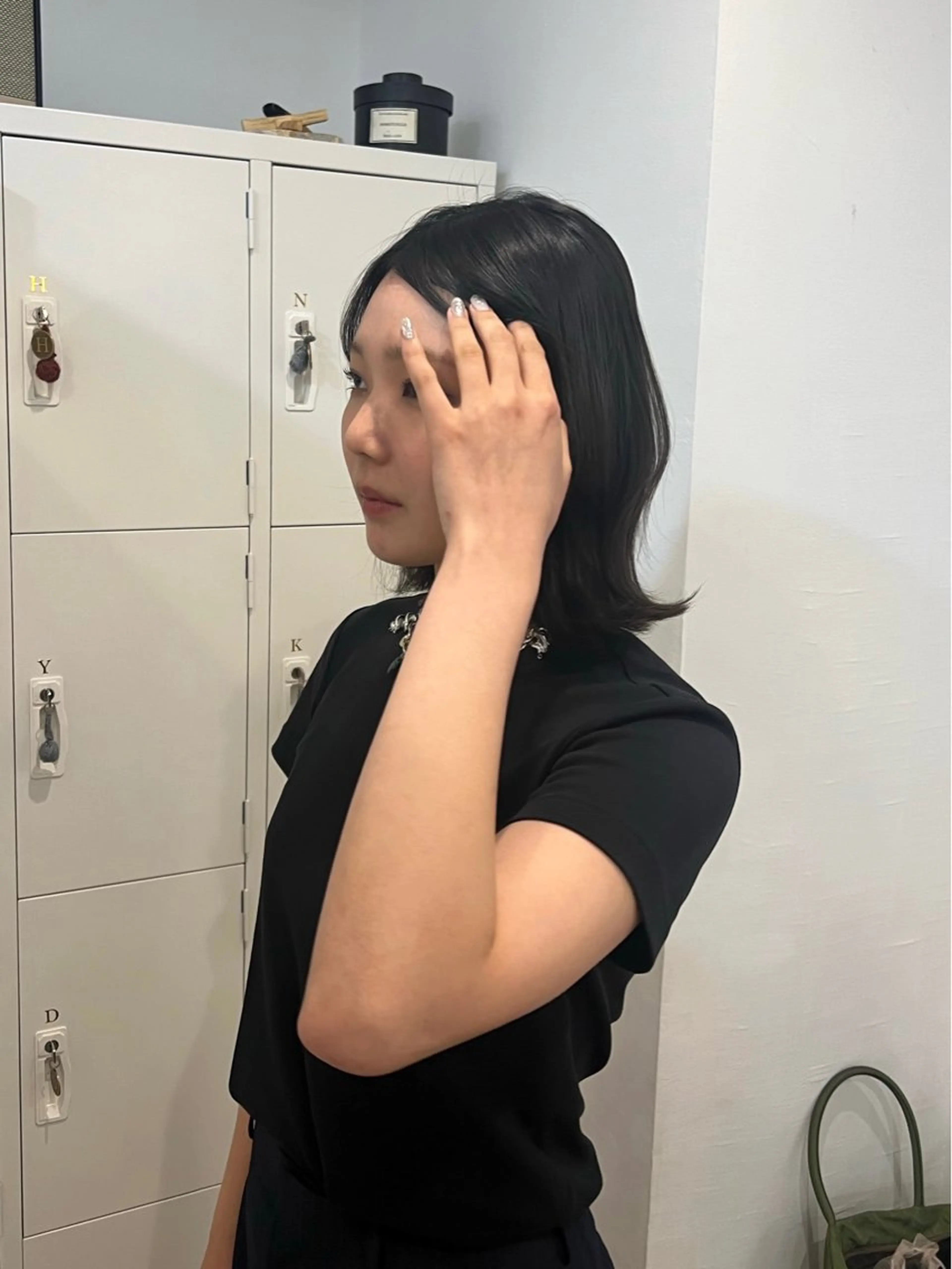 ミディアム カラー H 梅田所属・藤本 泰 /レイヤー カットモデル様募集中のヘアスタイル