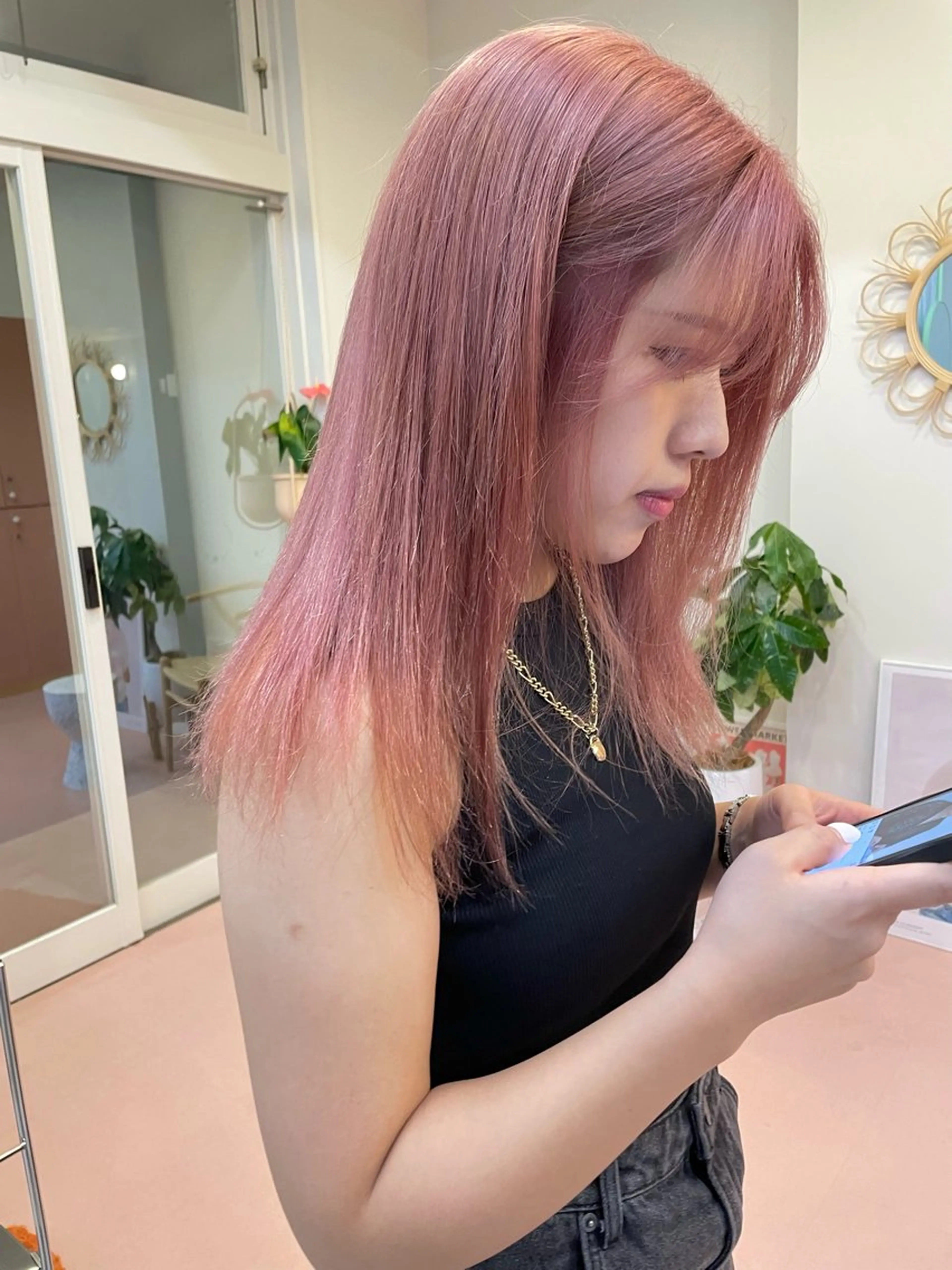 ロング カラー カット ヘアカラー ハイトーン/レイヤー カット/harukaのヘアスタイル