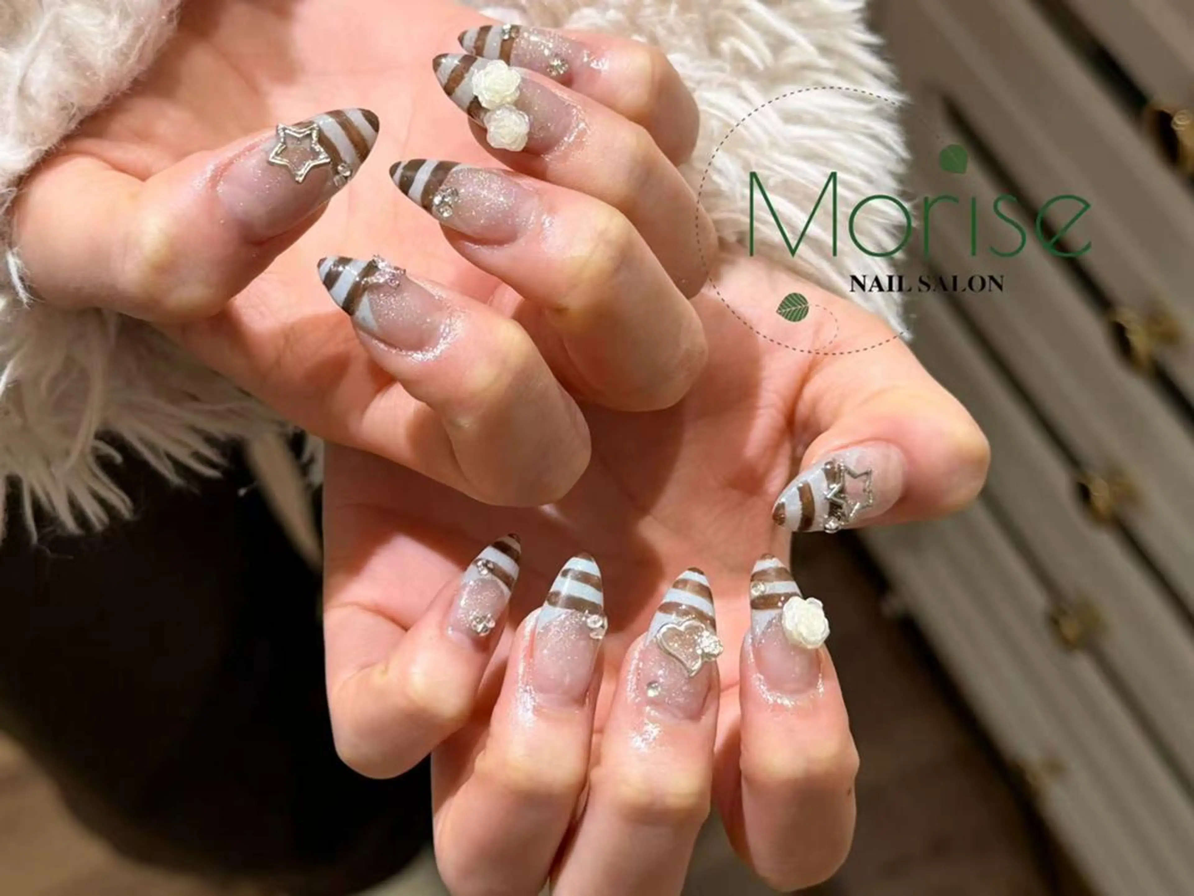 ネイル 長さ出し フレンチネイル ジェルネイル マグネットネイル ミラーネイル ハンドネイル ハンドケア M.長さ出し専門店 meiのネイルデザイン