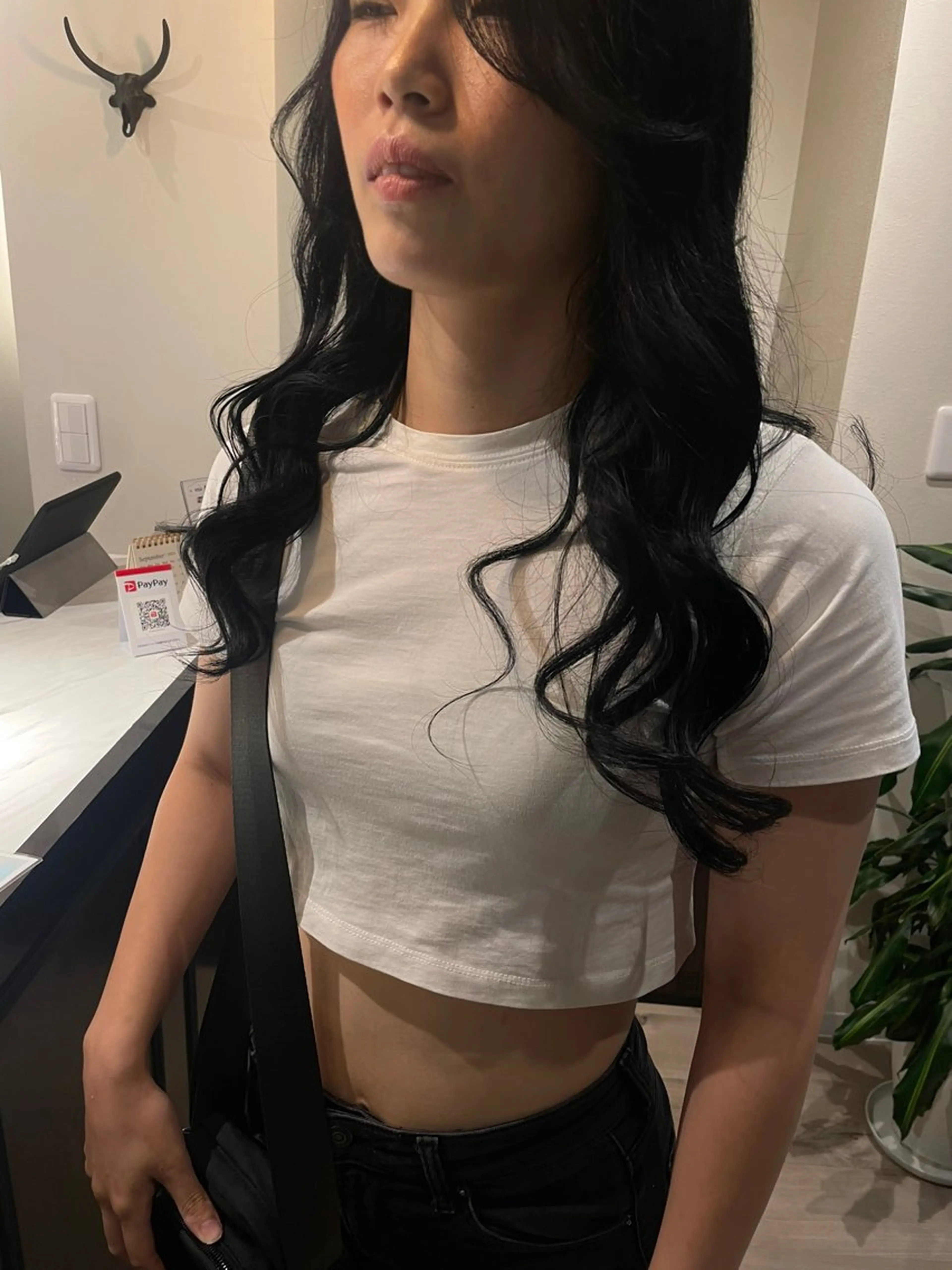 ロング カラー 黒髪 ブルーカラー ブルーブラック diar平塚所属・倉川 結花のヘアスタイル